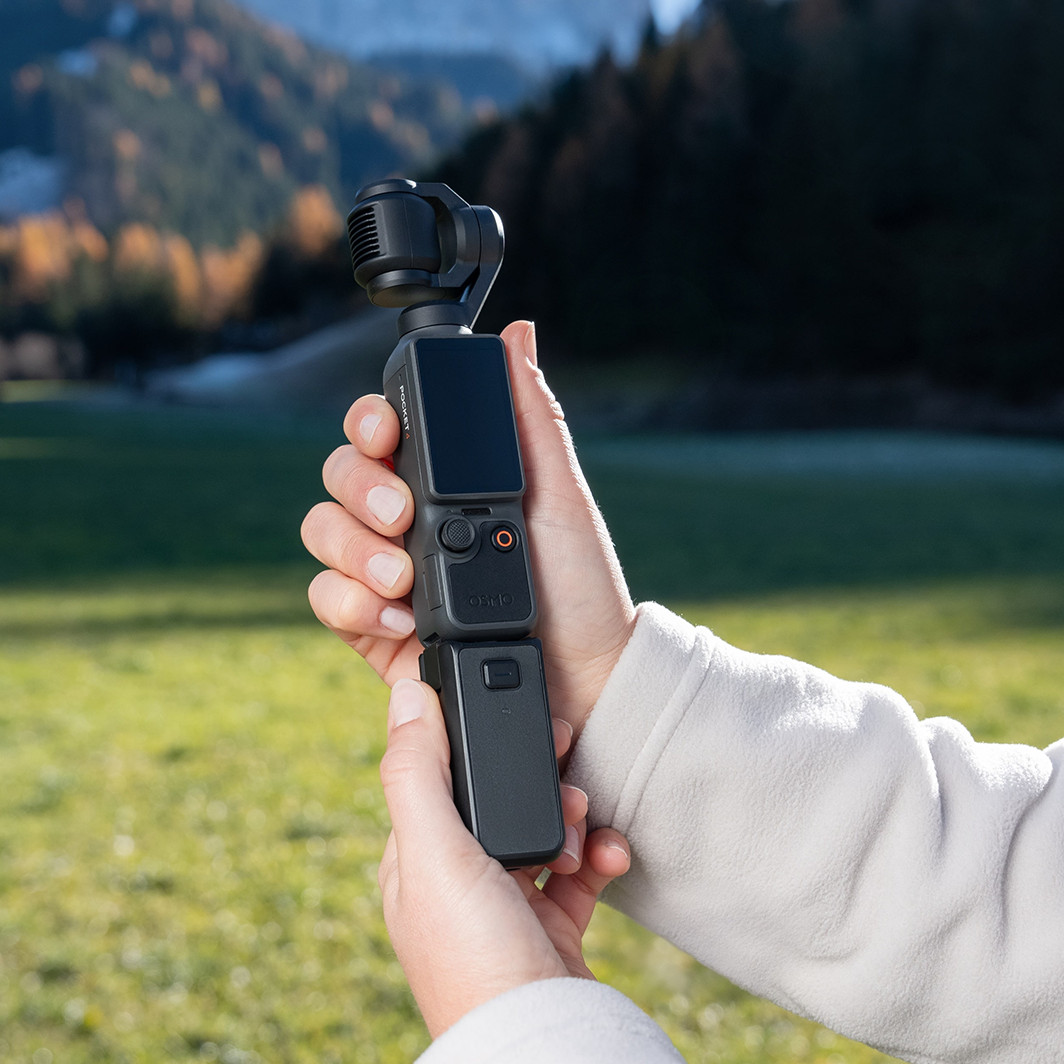 Original DJI Osmo Pocket 4 Battery Handle – 1080mAh, USB-C Audio, Extended Life