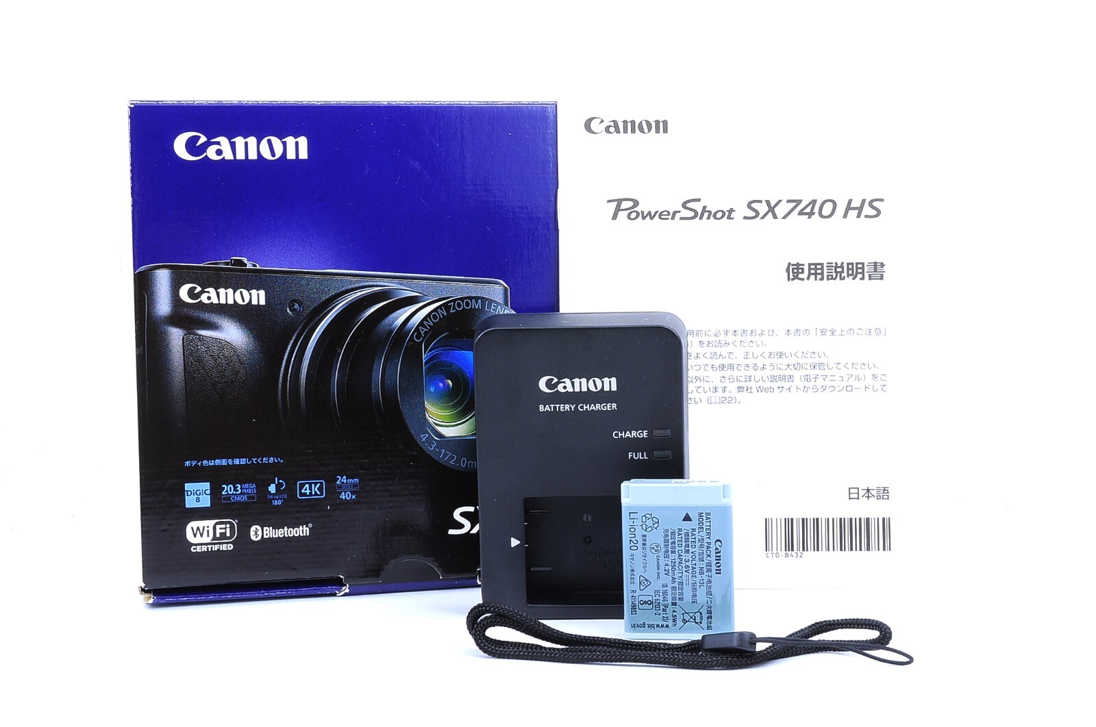 [TOP MINT] Canon PowerShot SX740 HS 20.3MP Digital Camera – Black From Japan