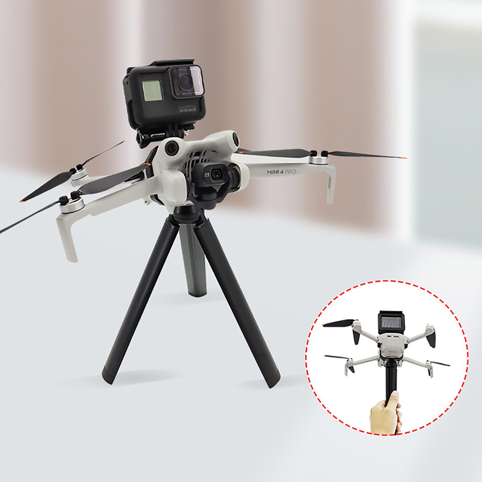 For DJI Mini 3/4 Pro Top Expansion Adapter Bracket 1/4 Screw Camera Mount Holder