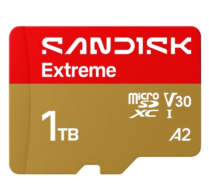 SanDisk Extreme 1TB 190MB/s microSDXC Card – UHS-I, V30, A2, 4K UHD