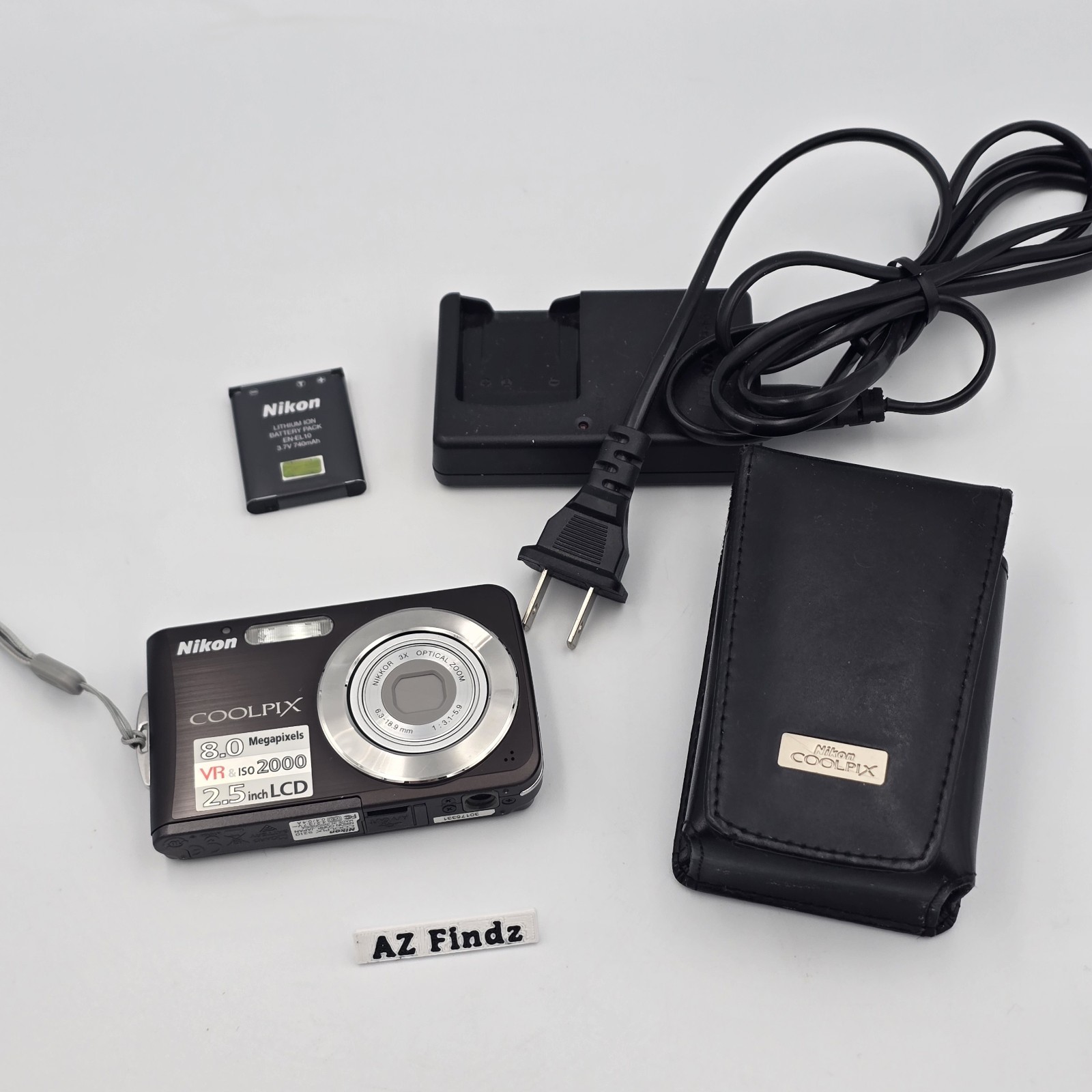 Nikon COOLPIX S210 8MP Camera Urban Black w/ Charger Case & Card