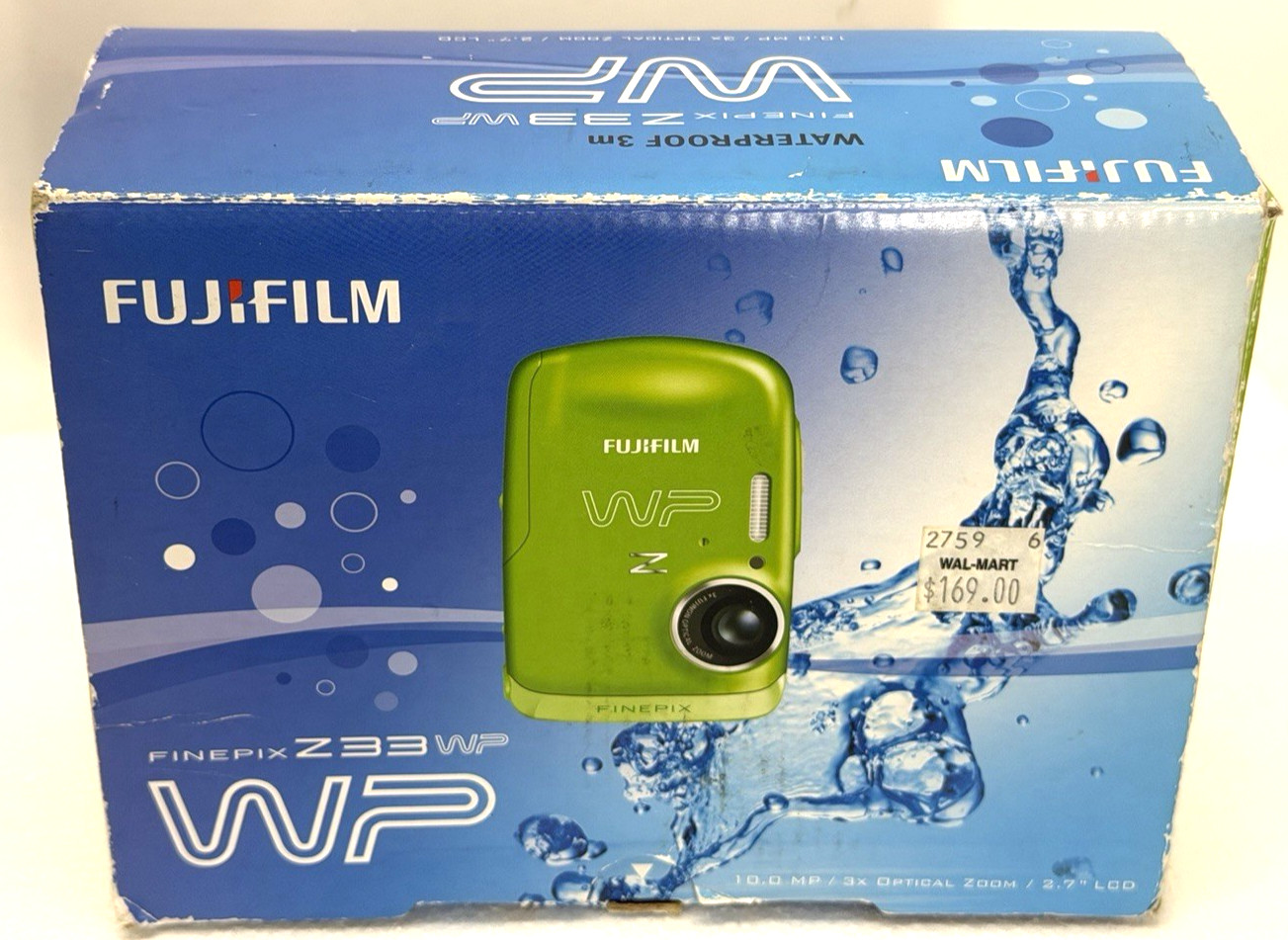 Fujifilm FinePix Z33WP 10.0MP Digital Camera Green Waterproof Bundle Tested