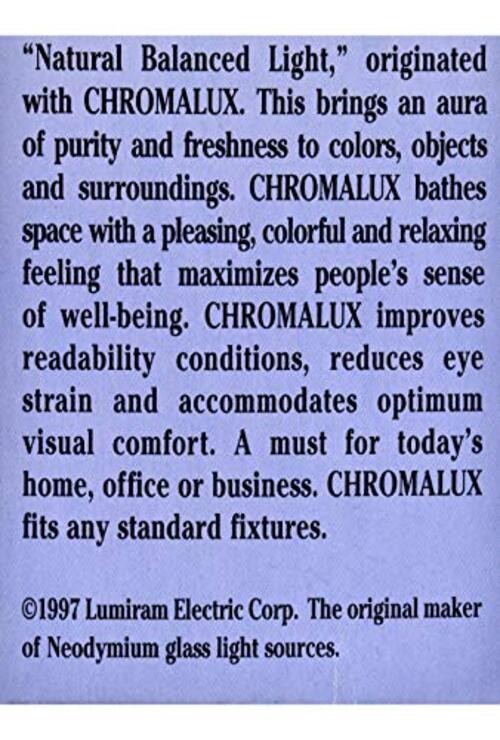 Chromalux Lumiram Full Spectrum 3 Way 50/100/150 Watts 1 Count (Pack of 1)