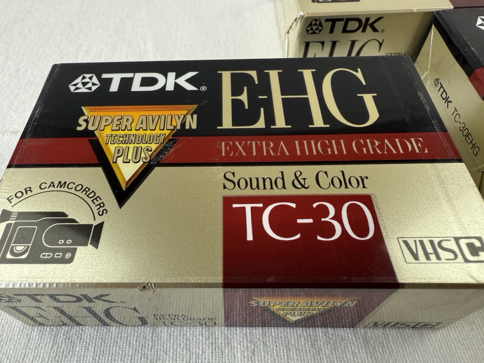 Lot of TDK VHS-C TC-30 E-HG Extra High Grade Blank Tapes Cassettes NEW SEALED