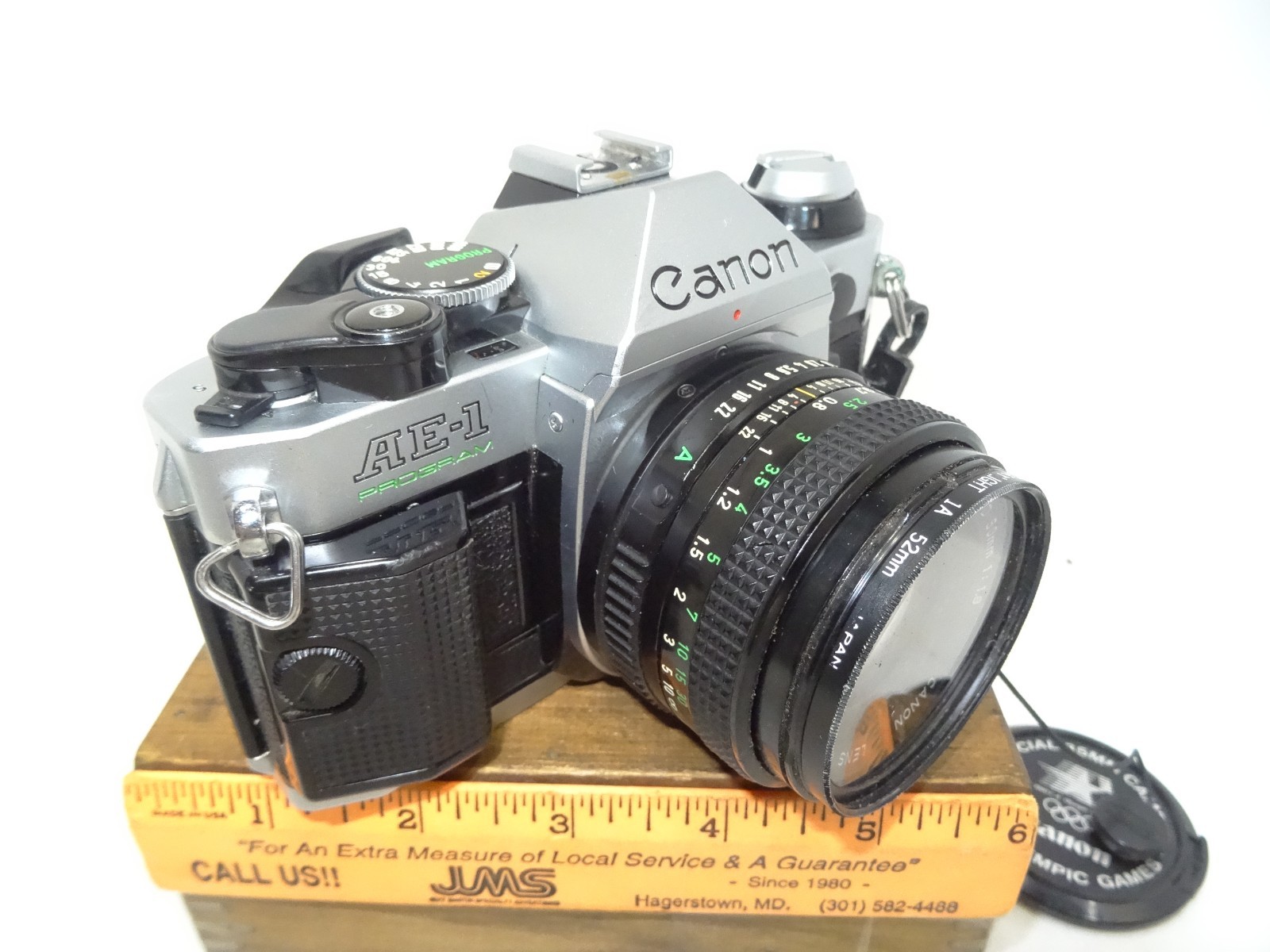 Canon AE-1 Program 35mm Film Camera w/Canon FD 50mm F-1.8 lens