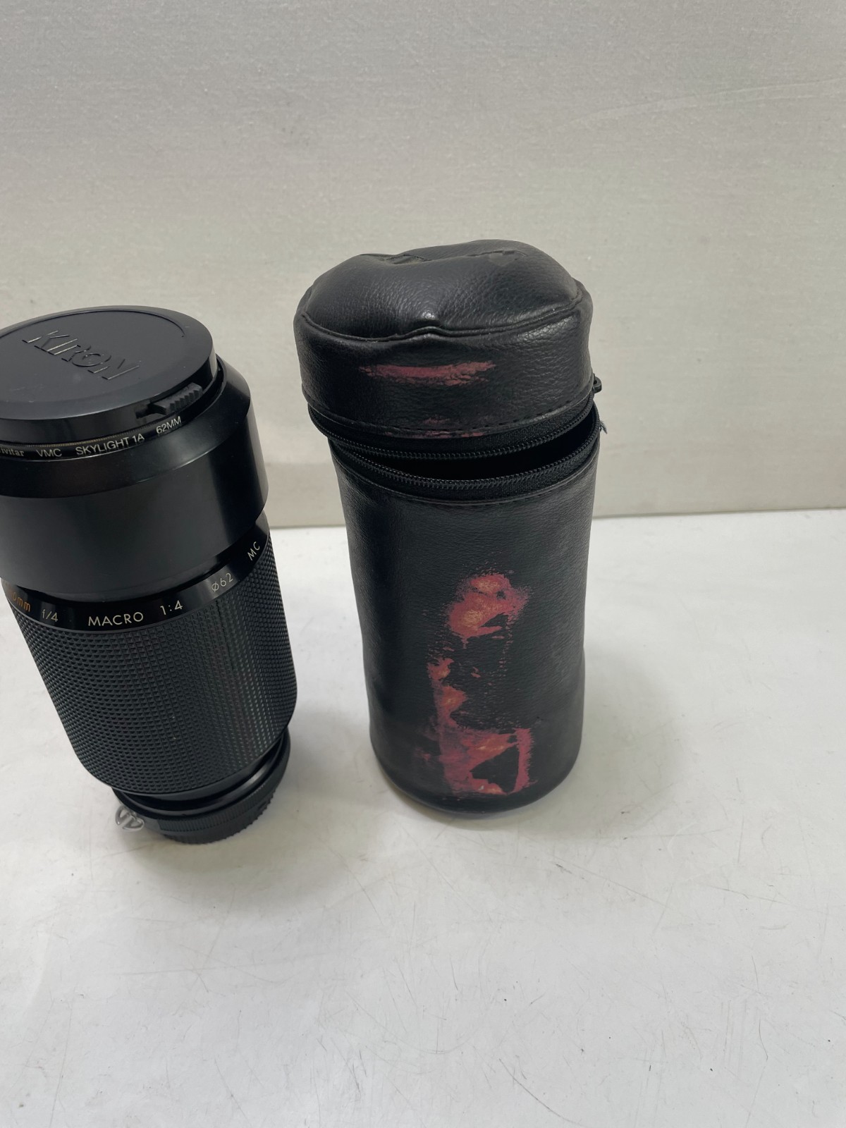 Kiron 70-210mm f/4 Macro Lens with Vivitar VMC Skylight 1A 62mm Filter & Case