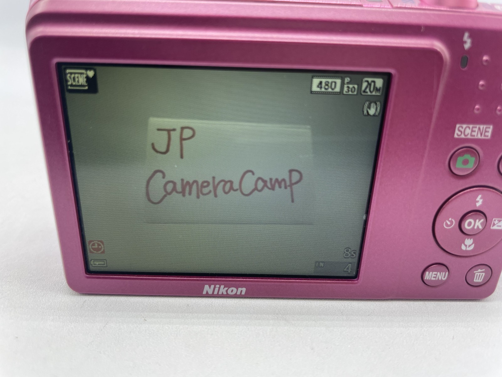 READ Nikon COOLPIX S3700 pink 8x Optical Zoom Compact Digital Camera 2333