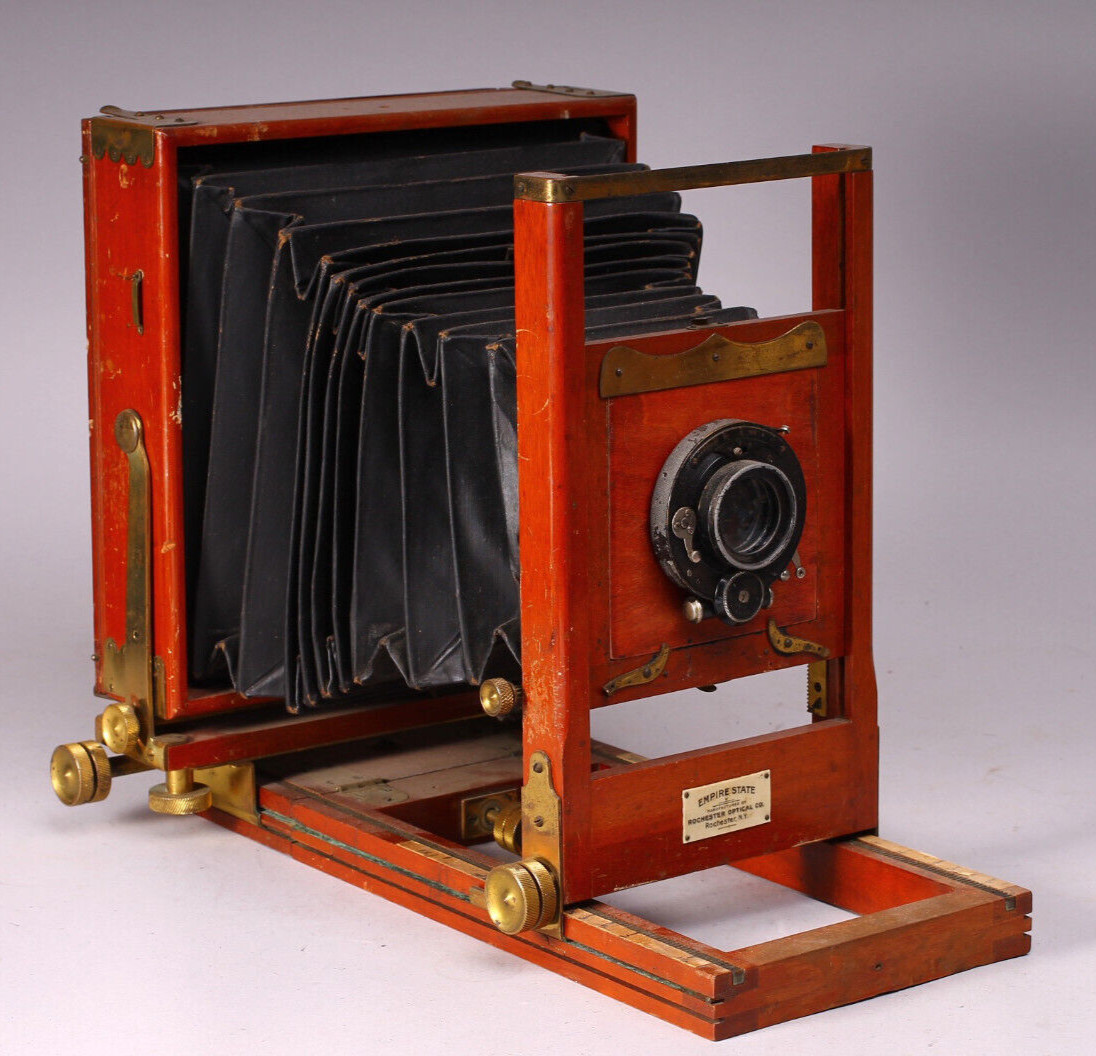 ROCHESTER OPTICAL EMPIRE STATE 5X7 IN. FIELD CAMERA W GOERTZ DAGOR 7″ 1:6.8 LENS