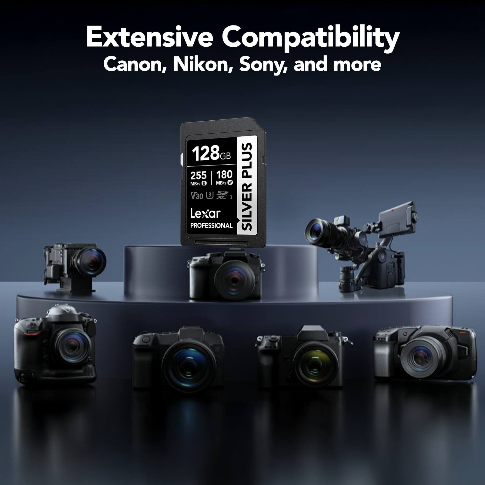 Lexar – Professional SILVER PLUS SDXC, V30 128 GB