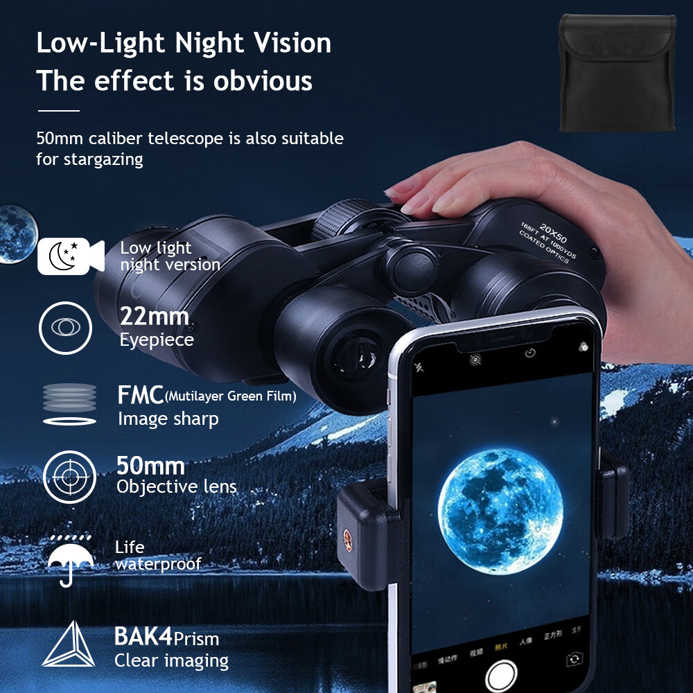 180×100 HD Military Zoom Powerful Binoculars Day/Low Night Optics Zoom Hunting