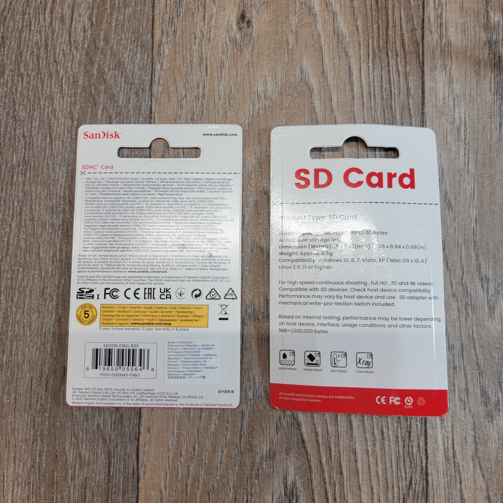 2x NEW SD Cards 16GB (1) Extreme PRO, (1) SDHC HD Video -Fast Shipping-