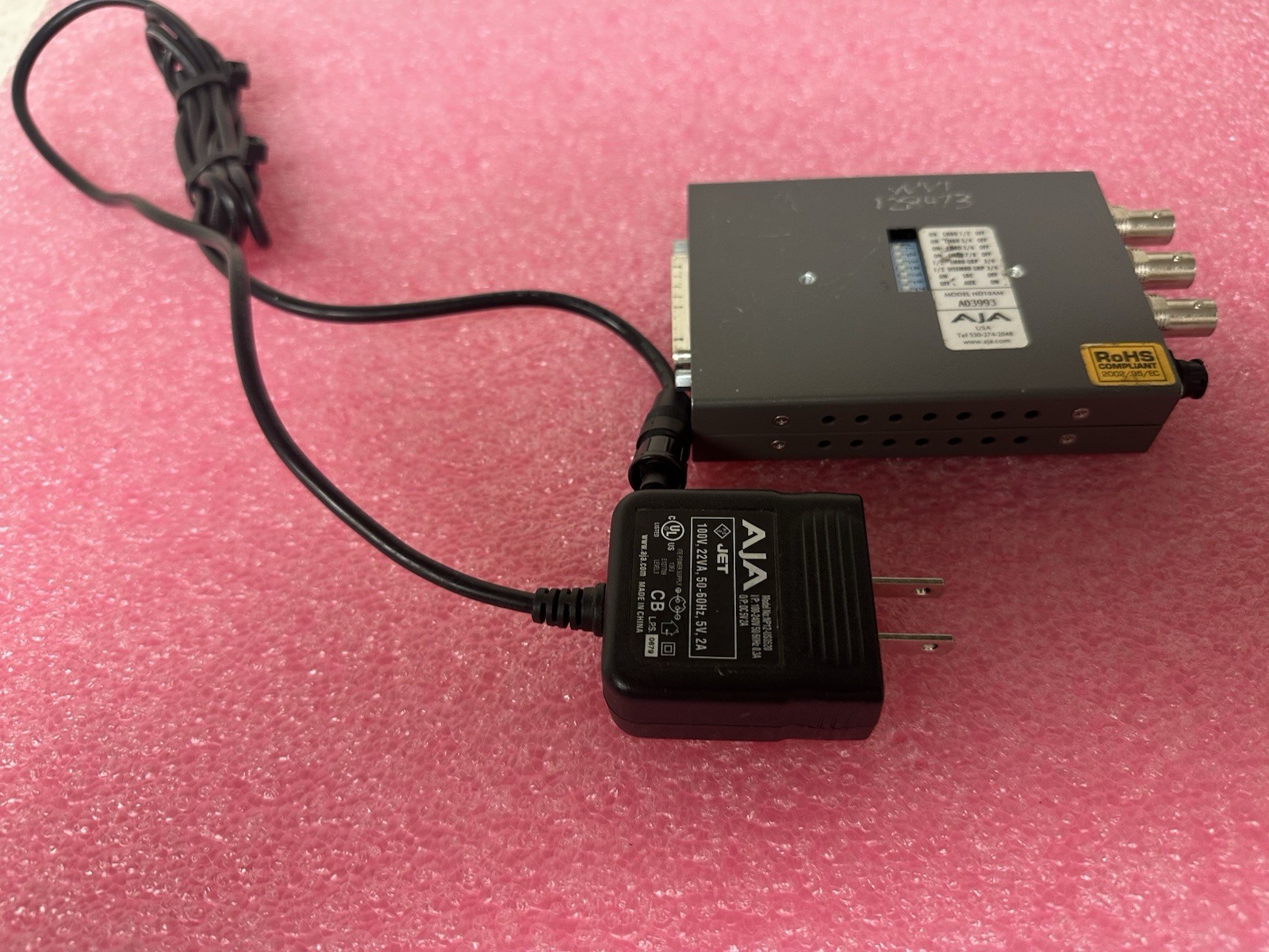 AJA HD10AM HD-SDI 8 Ch Analog Audio Embedder/De-Embedder w/ Power Supply
