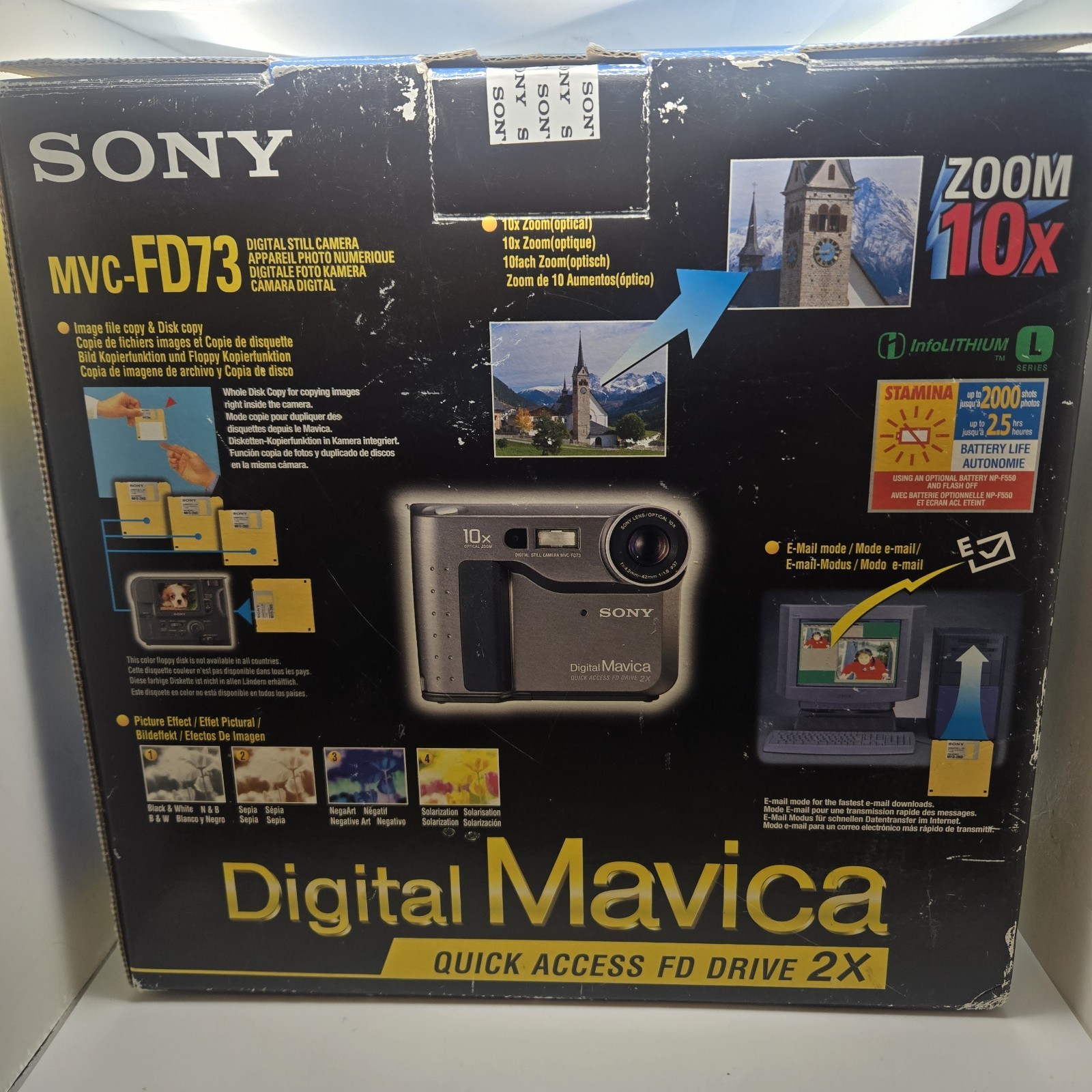 Sony Digital Mavica MVC-FD73 Camera In Box. No CD Or Floppy