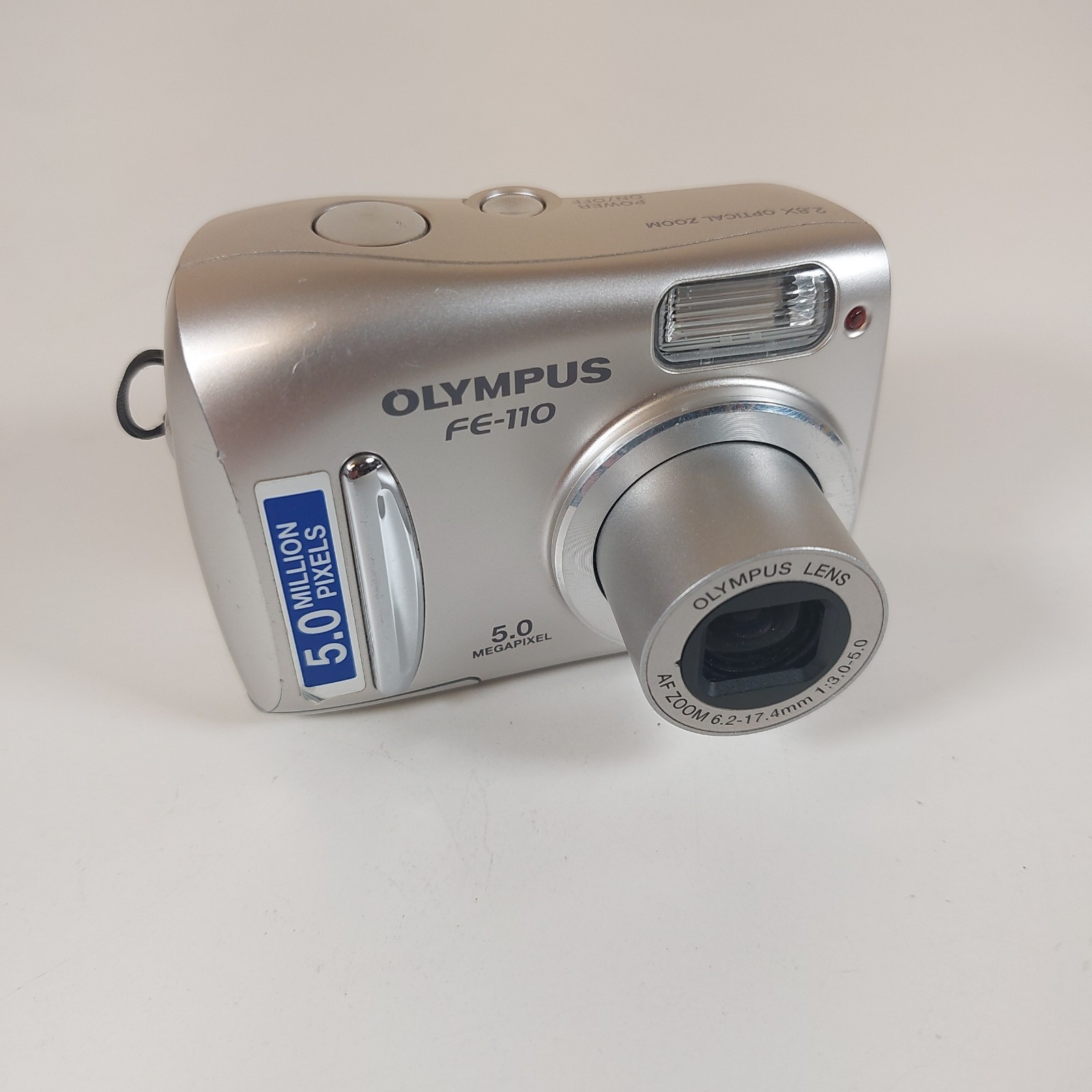 Olympus FE-110 Digital Camera 5MP 3x Zoom AA Battery Powered Compact Working
