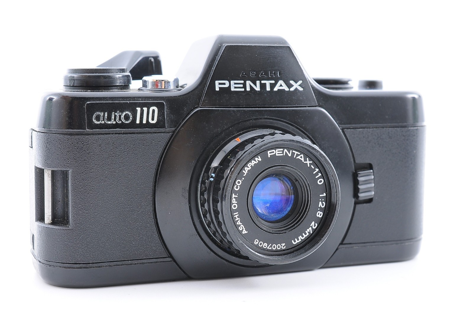 Pentax auto 110 SLR Film Camera w/ 24mm f/2.8 Lens [All Works Near MINT+]