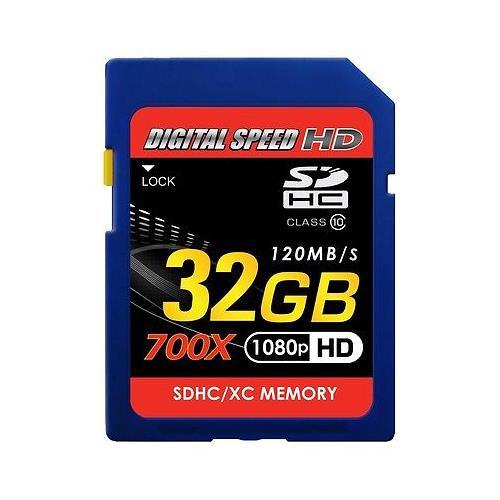 Digital Speed Memory 32GB 700X Professional High Speed 120MB/s Error Free (SDHC)