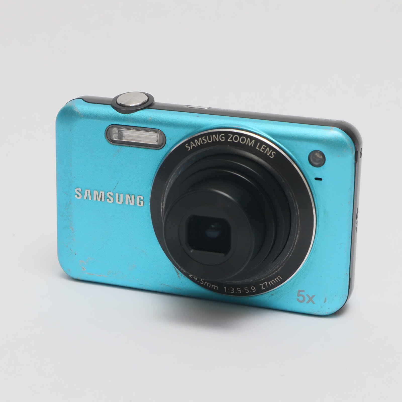 Samsung SL605 12.2MP Compact Digital Camera Blue W/ Battery Only. TESTED WORKS