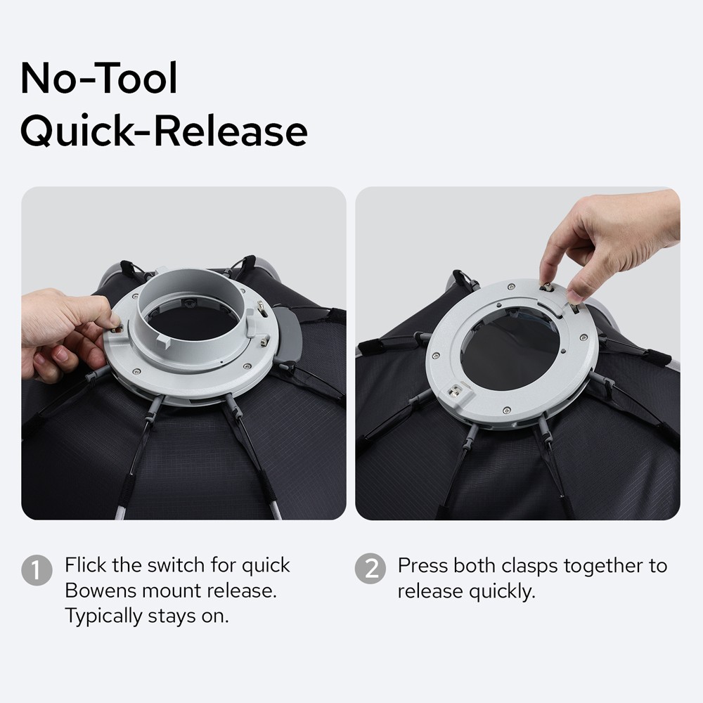 US TRIOPO K3-120 Quick-Setup Bowens Octagon Softbox For Godox Flash LED Light