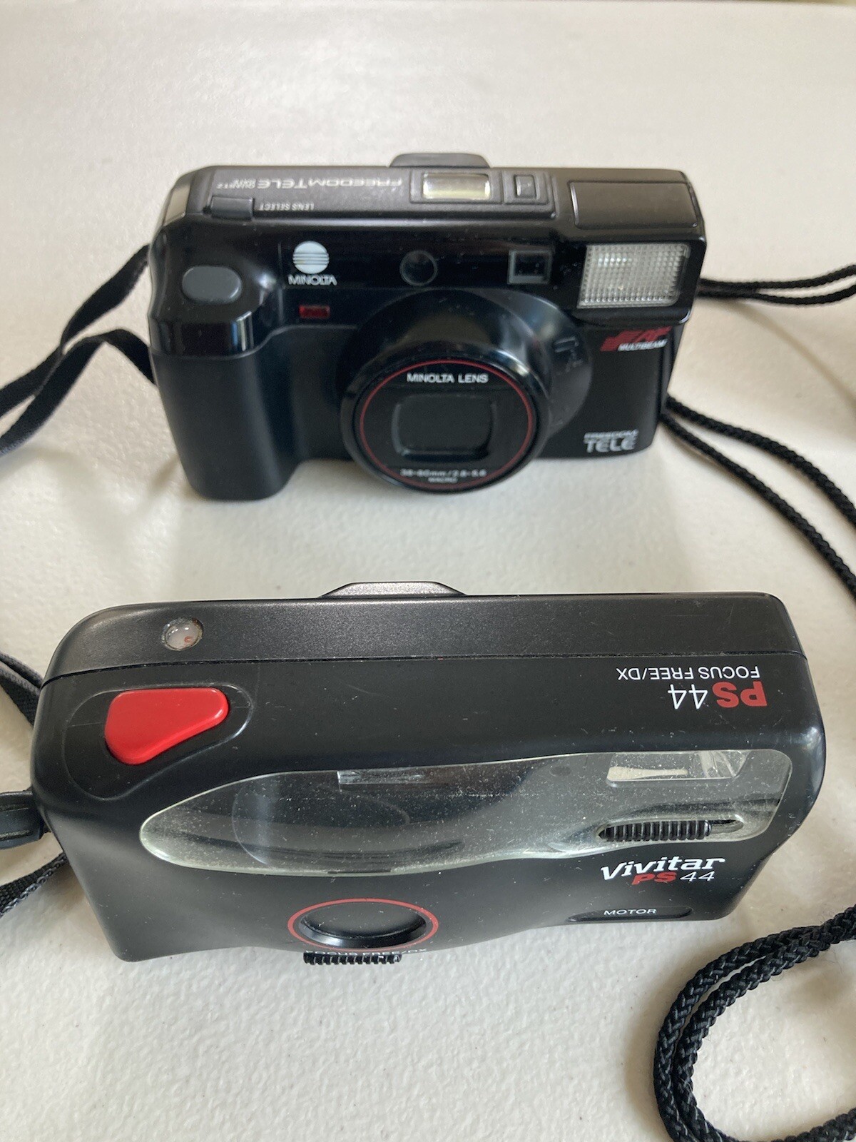 LOT 4pc Minolta & Vivitar 35mm Point & Shoot Cameras All 4 Price Of One