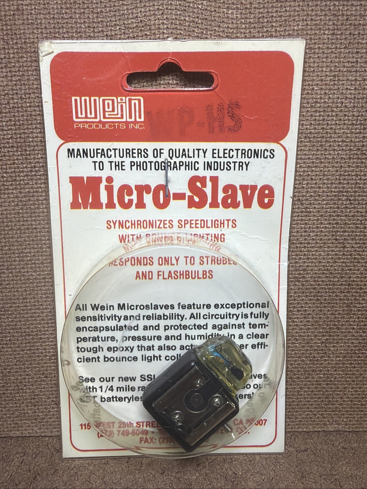 Vintage Wein Products Micro-Slave WP-HS Hot Shoe Photograph NEW NOS RARE WOW!