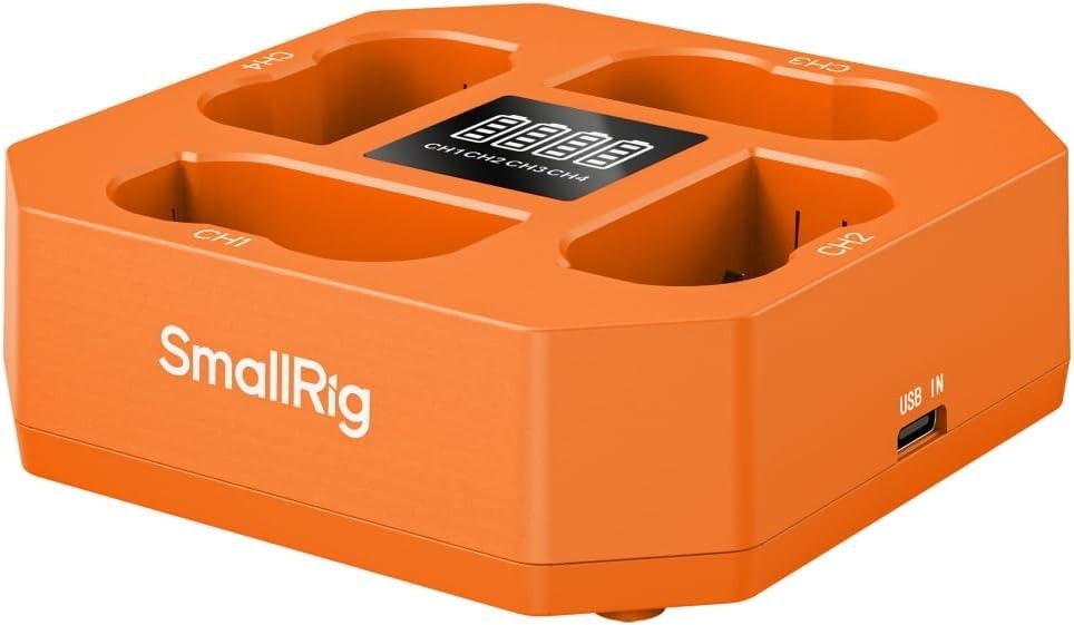 SmallRig 4-Slot Charger for Nikon EN-EL15c Battery, with PD 60W USB-C Cable