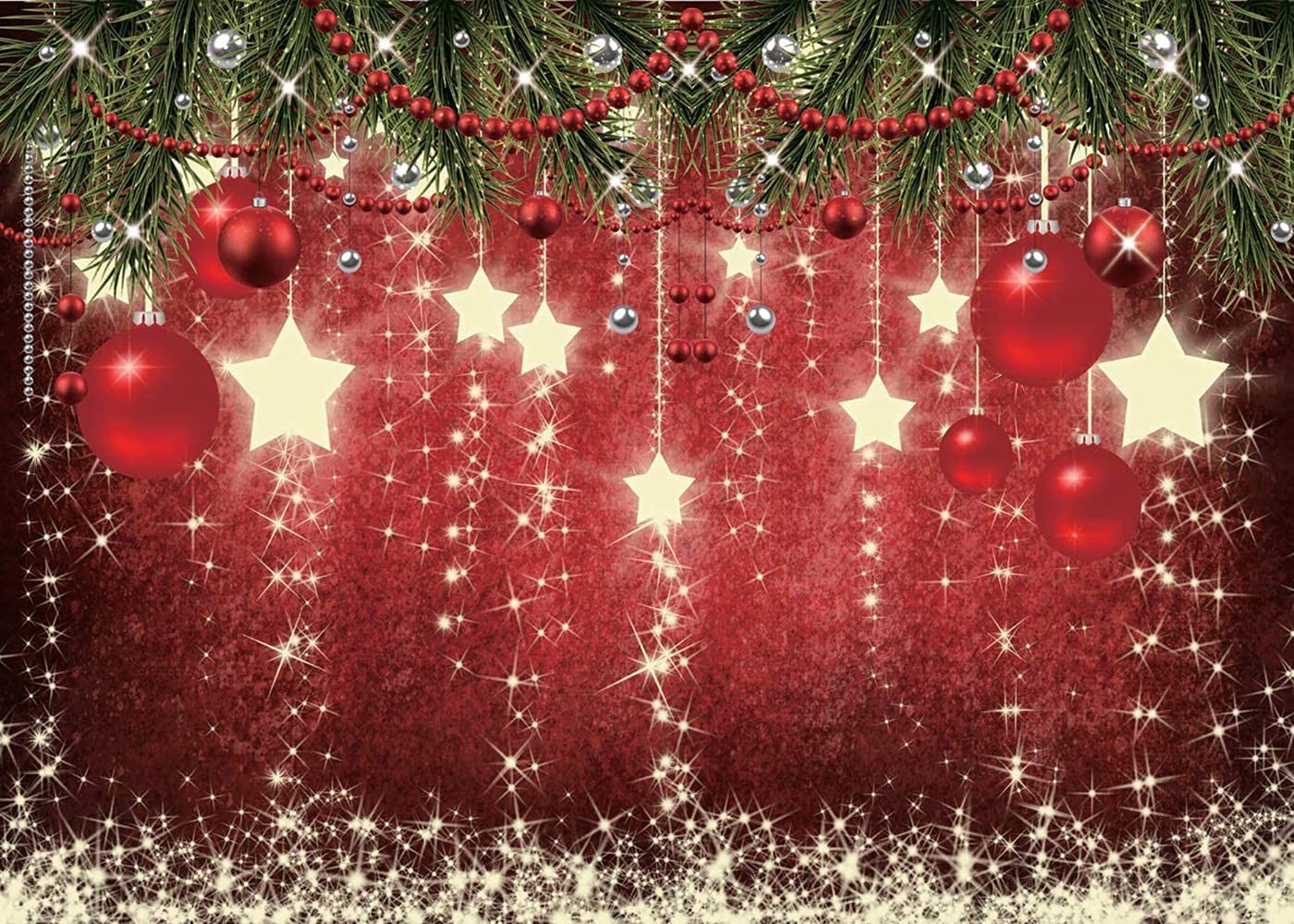 10x8ft Christmas Red Photography Backdrop Xmas Theme Backdrop New Year Decora…