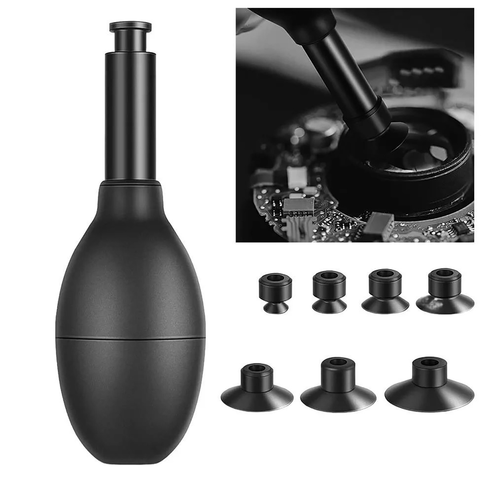 Lens Sucker Kit Silicone Opener Camera Lens Suction Cup Pen Set Repair Tool Kit