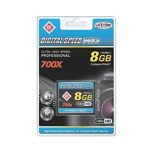 Digital Speed Memory 8GB 700X Professional High Speed 120MB/s Error Free (CF)