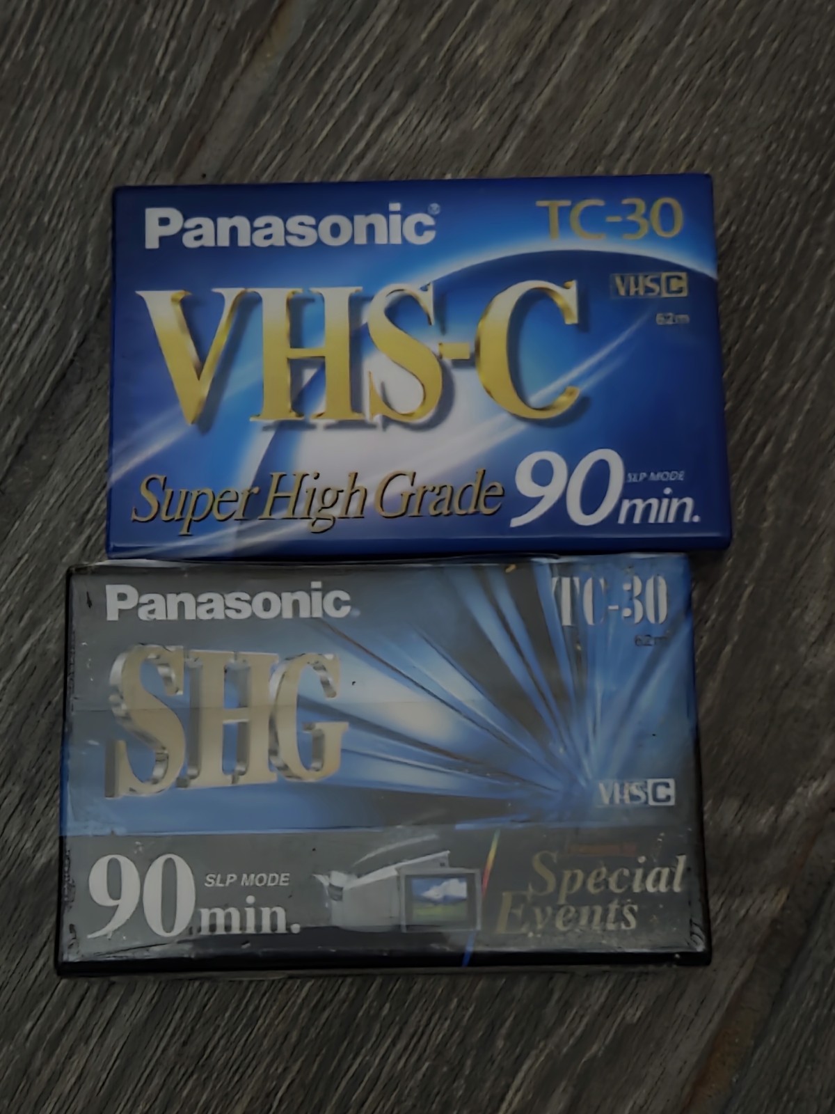 VTG Panasonic VHS-C TC-30 Super High Grade Recordable Camcorder Tape 90Min Lot 2