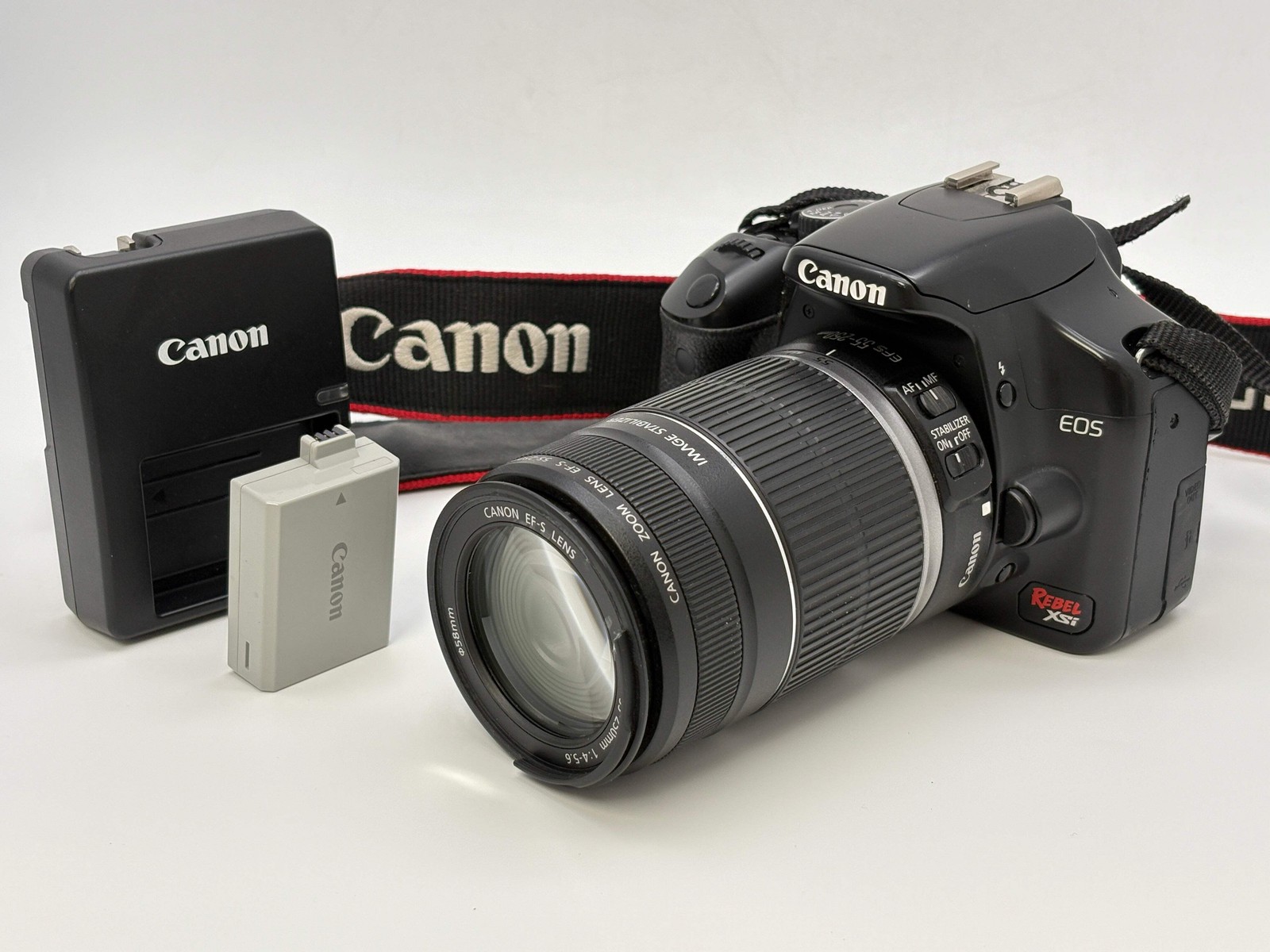 Canon EOS Rebel XSi DSLR w/ EF-S 55-250mm f/4-5.6 Lens For Parts