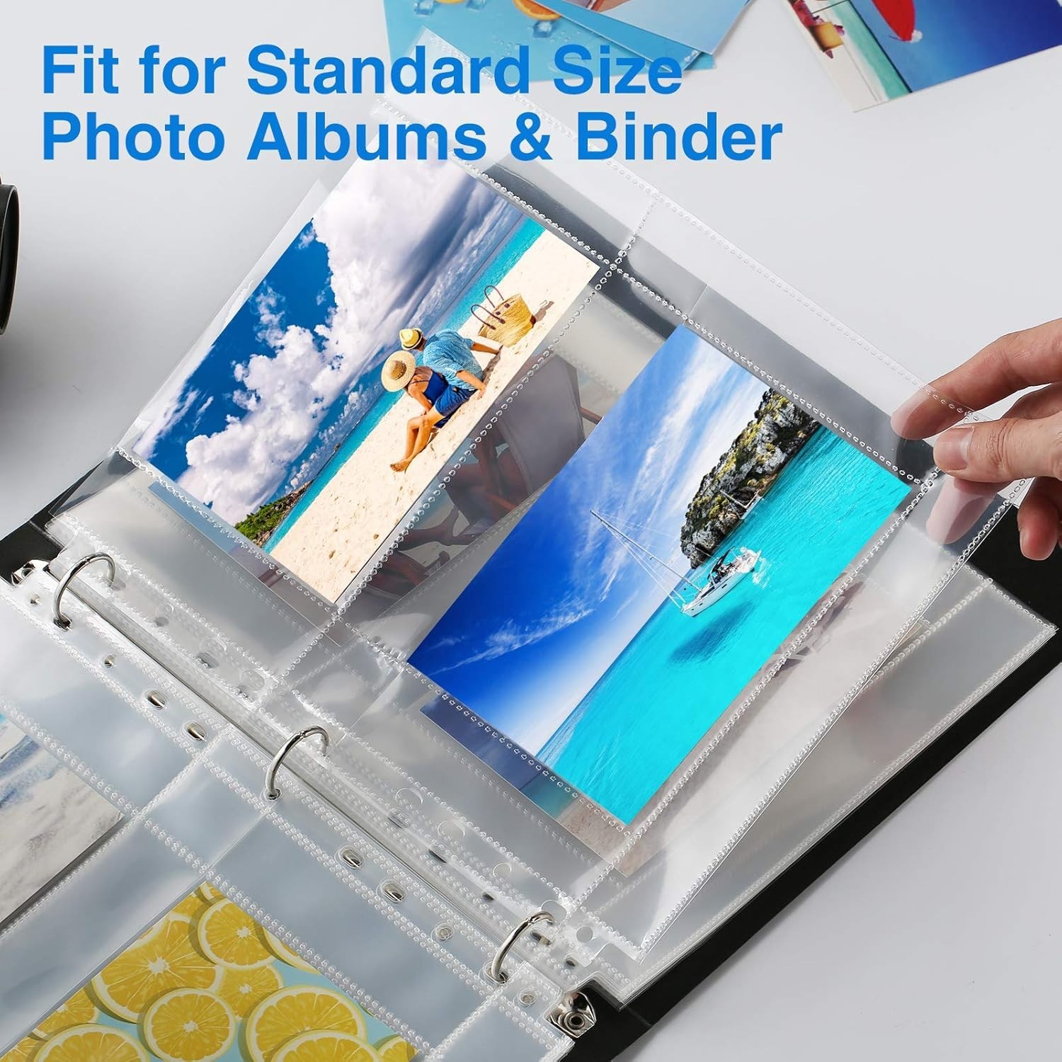 30 Pack Archival 4×6 Photo Sleeves for 3 Ring Binders – Top Loading Design