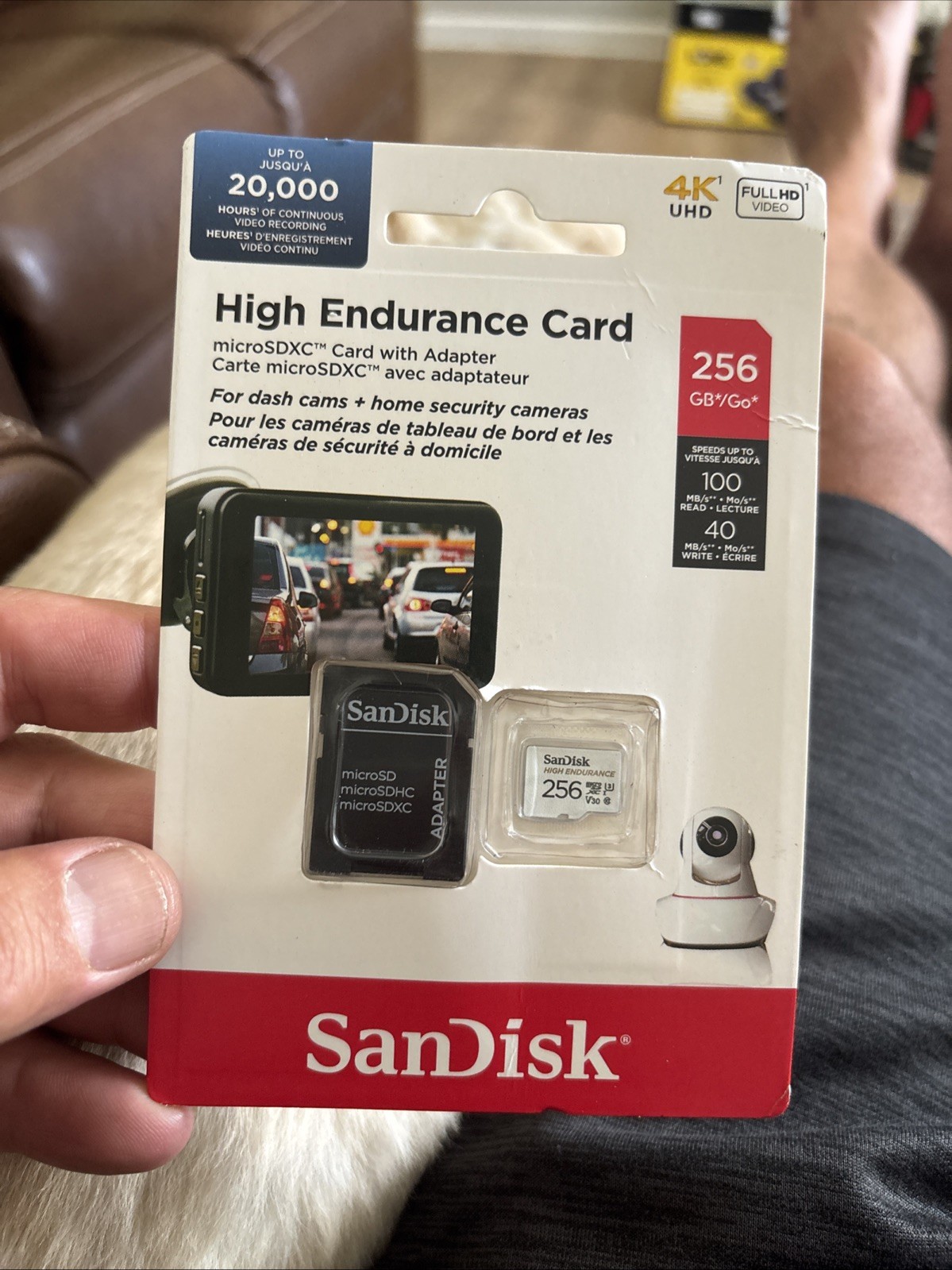 SanDisk High Endurance 256GB microSDXC Card Class 10 High Speed w/ Adapter