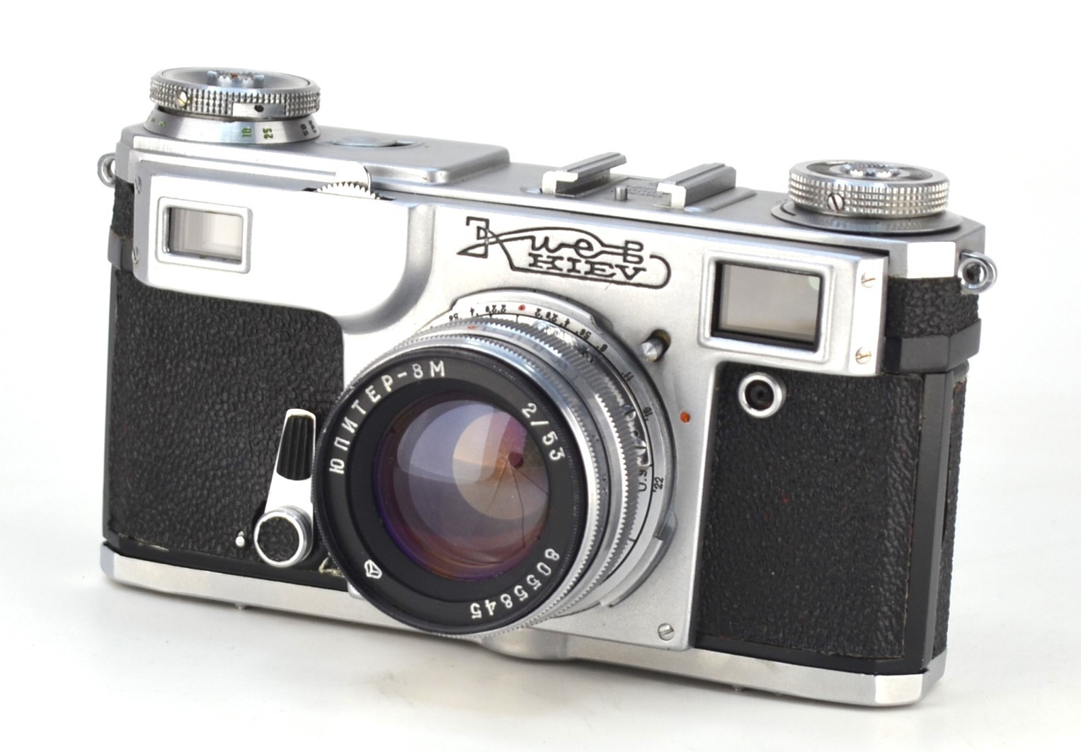 CLEANED! 1980 LAST ISSUE USSR “KIEV-4A” FILM CAMERA + JUPITER-8M LENS (8)