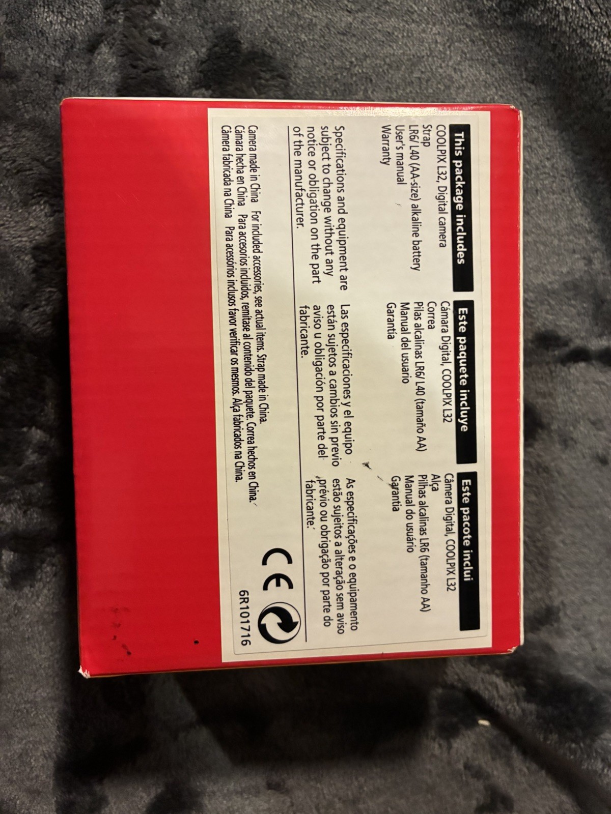 Nikon Coolpix L32 Red 20.1 Megapixel Digital Camera 5x Zoom Pristine Open Box