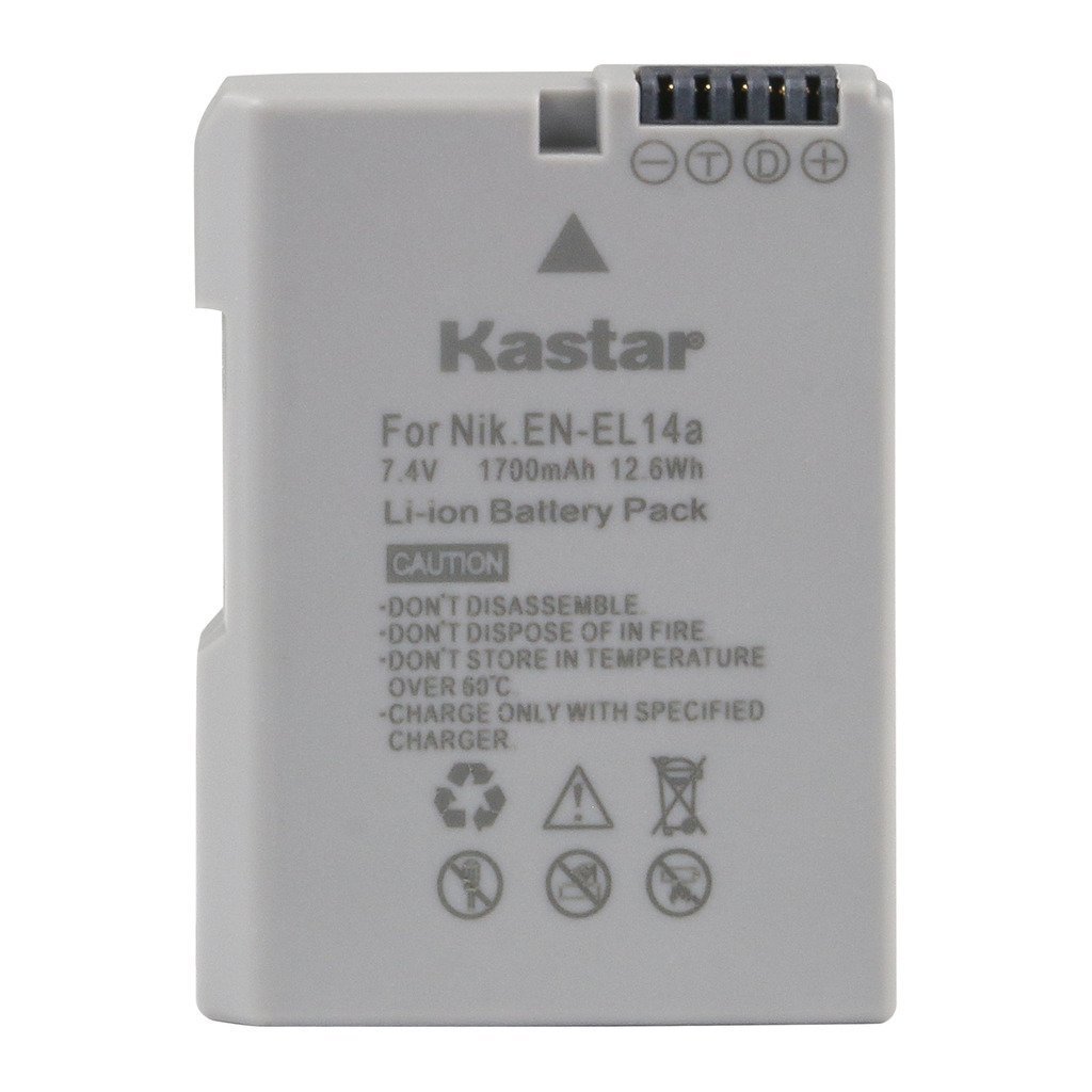 2x Kastar Battery for Nikon EN-EL14a D3100 D3200 D3300 D3400 D5100 D5200 D5300