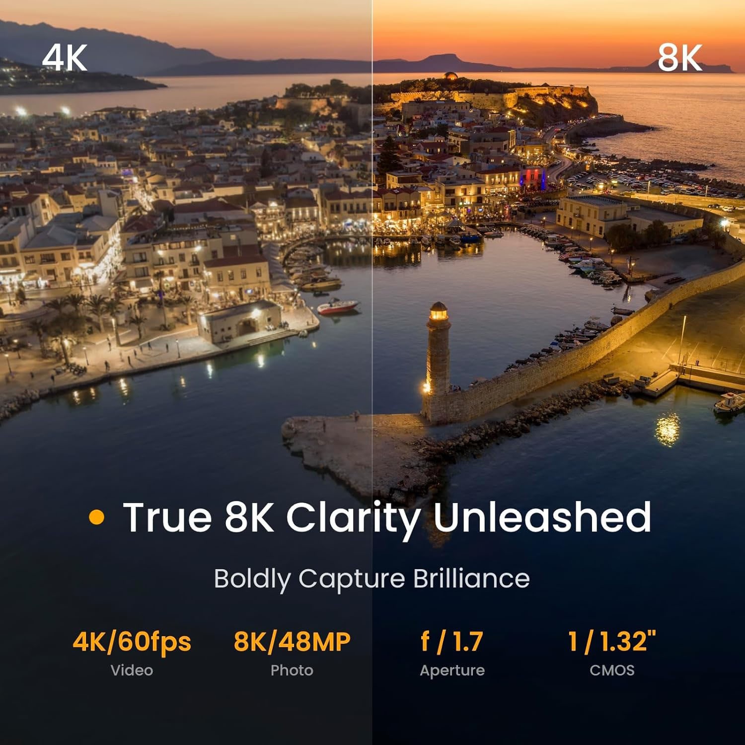 SKYROVER X1 Drone Camera 4K/60fps HDR Video,8K Photo,32 Min Flight,360° Obstacle