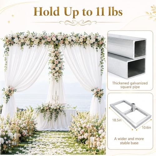 10x20ft Adjustable Pipe and Drape Backdrop Stand – Heavy Duty Metal Square