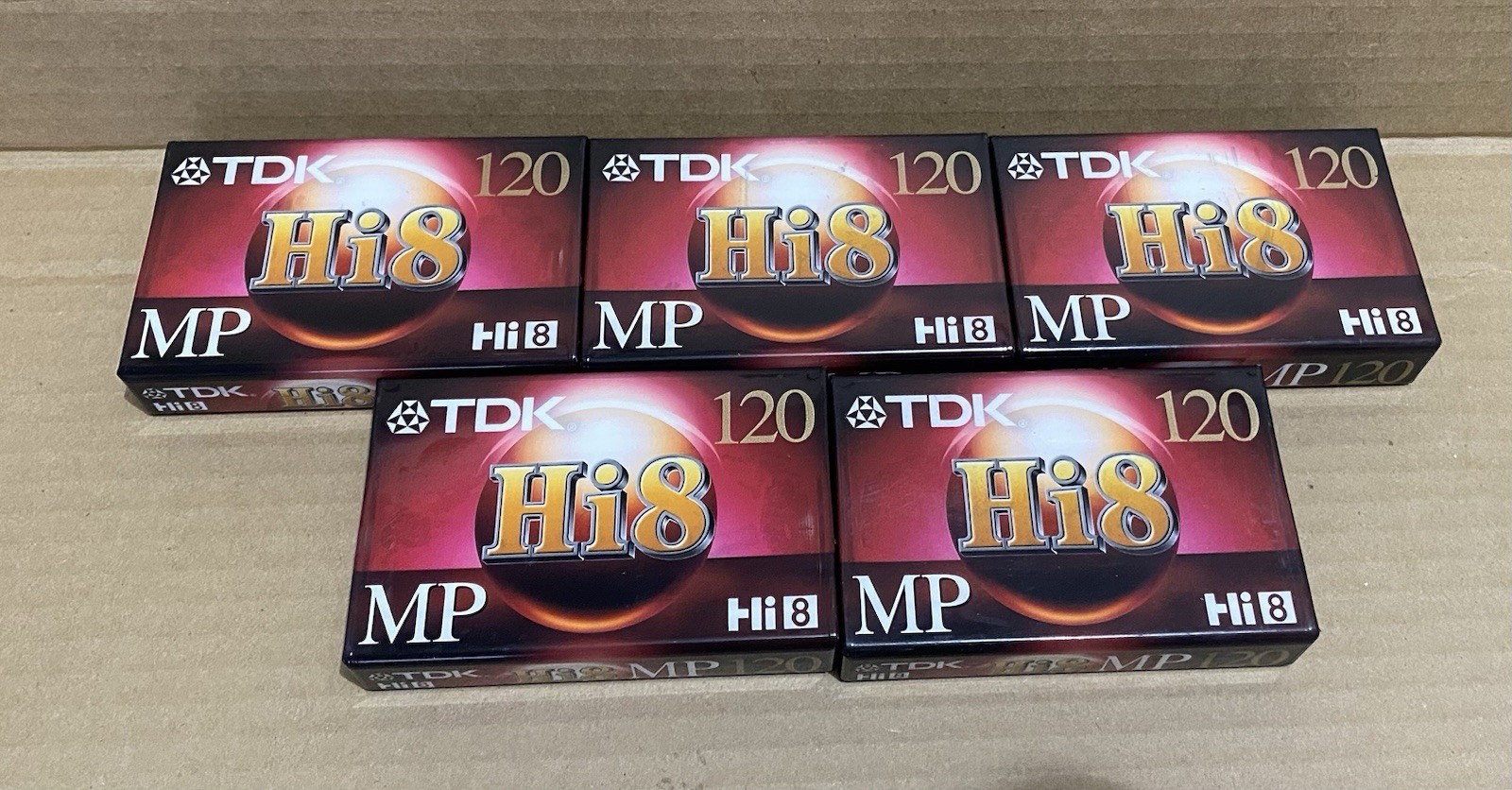 Lot 5 TDK Hi8 MP120 Camcorder Video Tapes New Sealed 120 Minute Japan P6-120H8MP