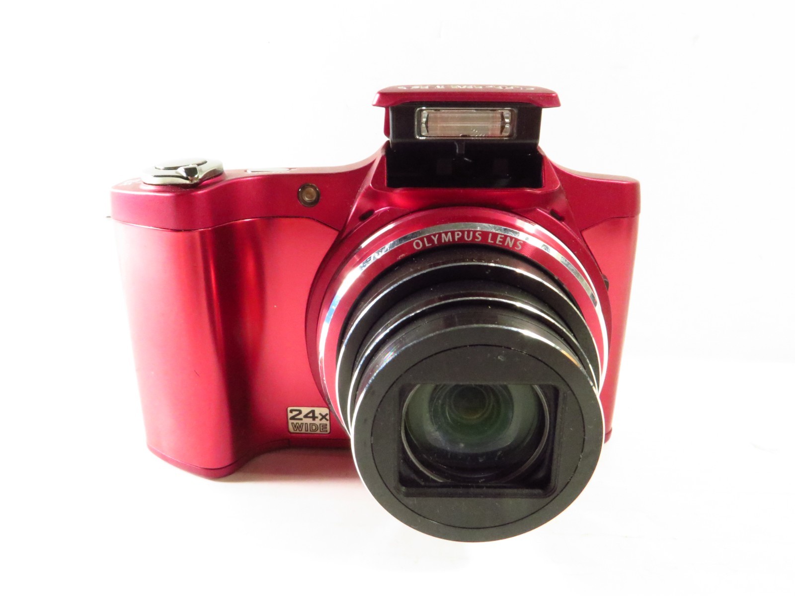 Olympus SZ-14 14MP Digital Camera 24x Zoom Red w/ Battery & 4GB SD Card