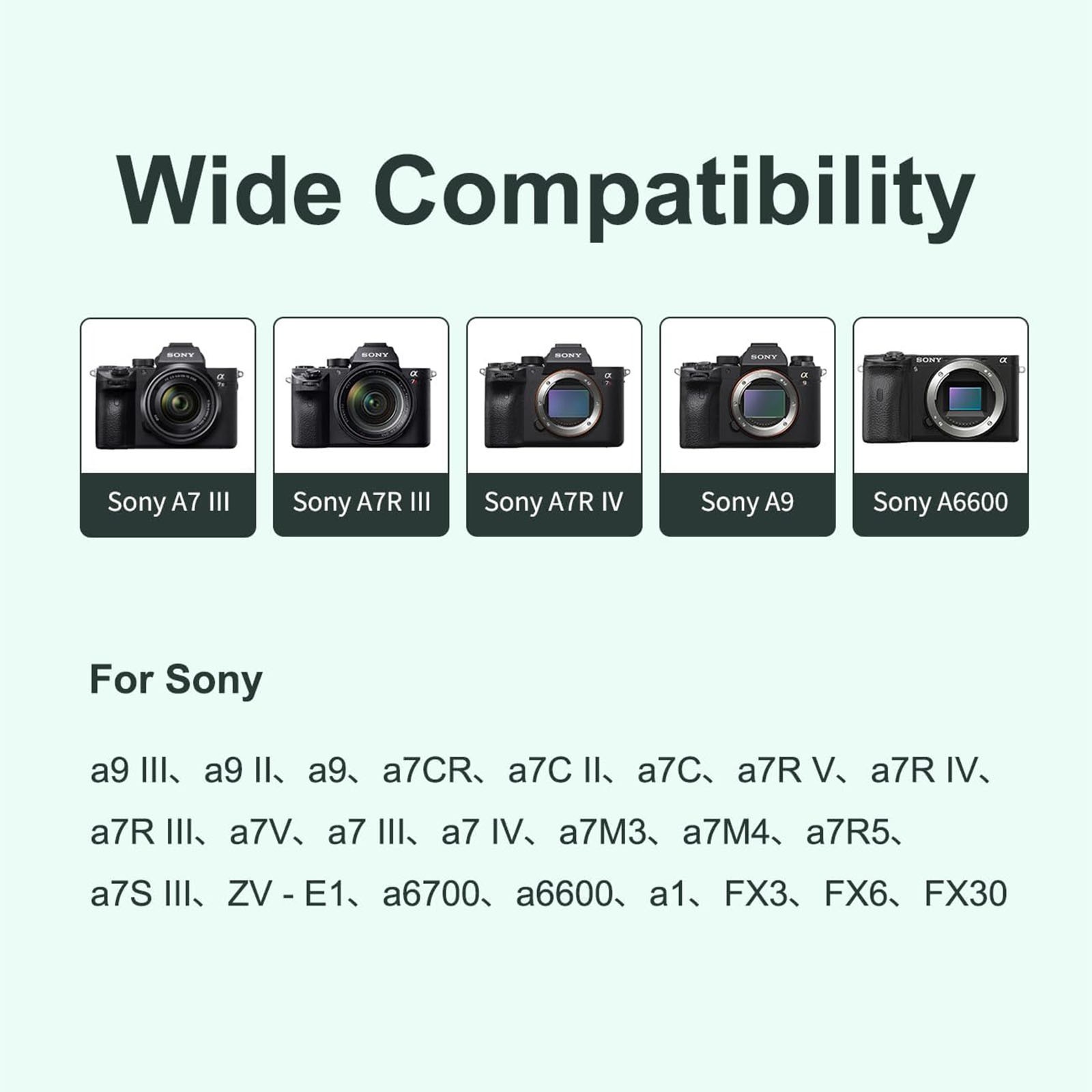 45W NP-FZ100 Battery Charger for A7III/A7IV/A7RIII/A7RV/A7C/A7CII/A6700/A9/A1