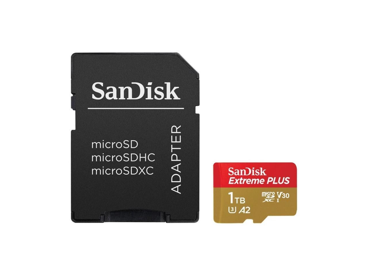 SanDisk Extreme 1 TB Class 3/UHS-I (U3) V30 microSDXC – 190 MB/s Read – 130 MB/s