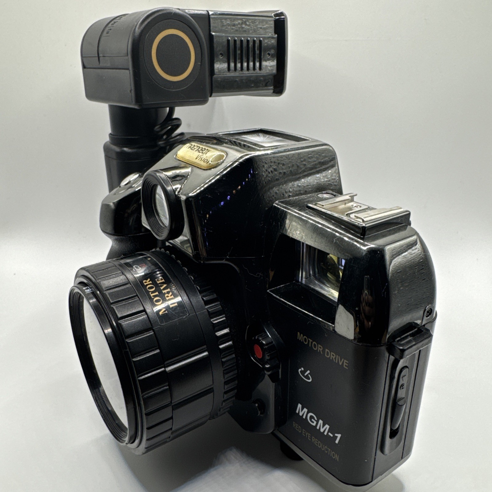 Panoramic 35mm Black Chrome Finish Camera With Wide Attachment Motor Drive,