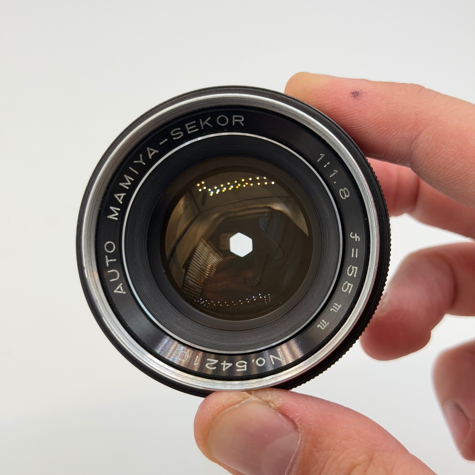 Mamiya-Sekor 55mm f1.8 Auto Lens M42 Screw Mount Vintage Prime Japan No. 54210