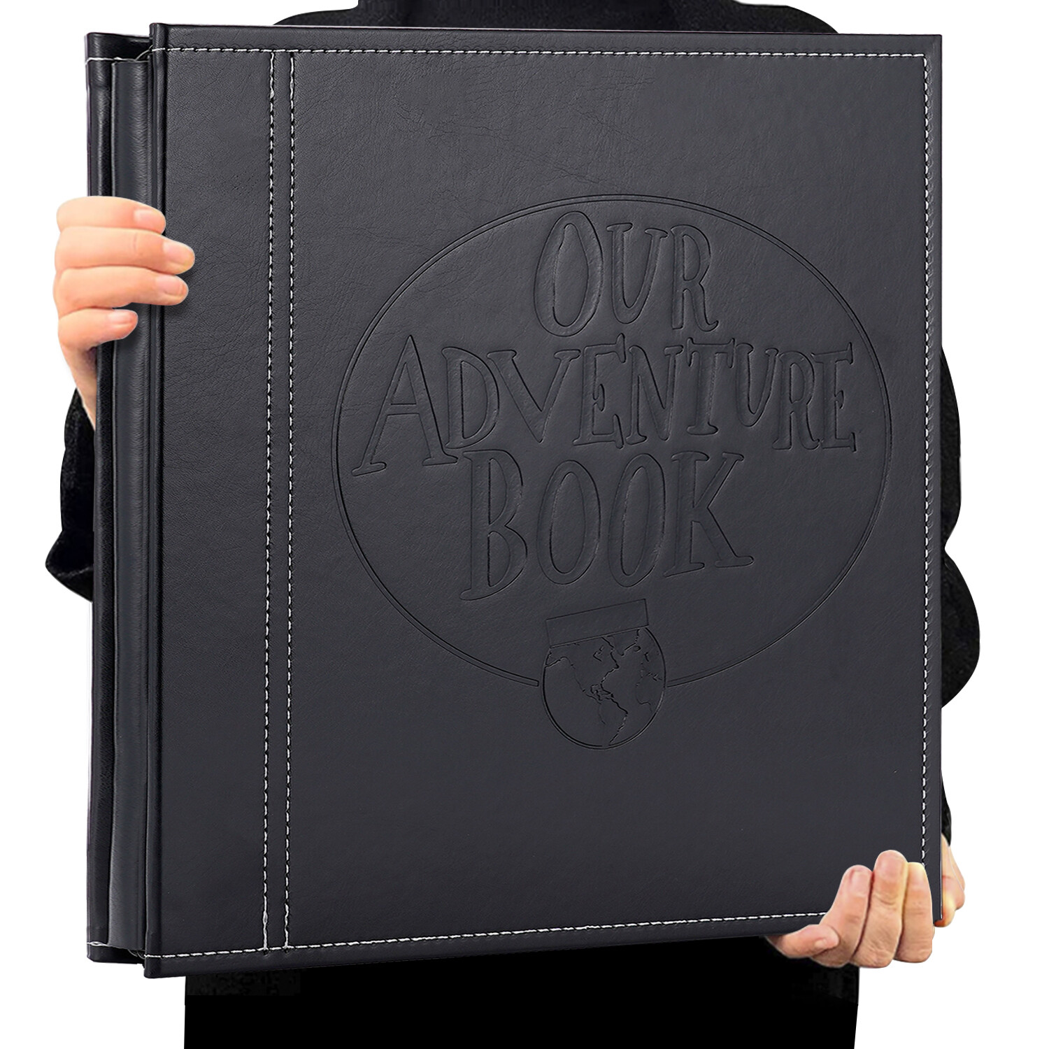 Large Self Adhesive Photo Album Leather Our Adventure Book Scrapbook Gift 40Page