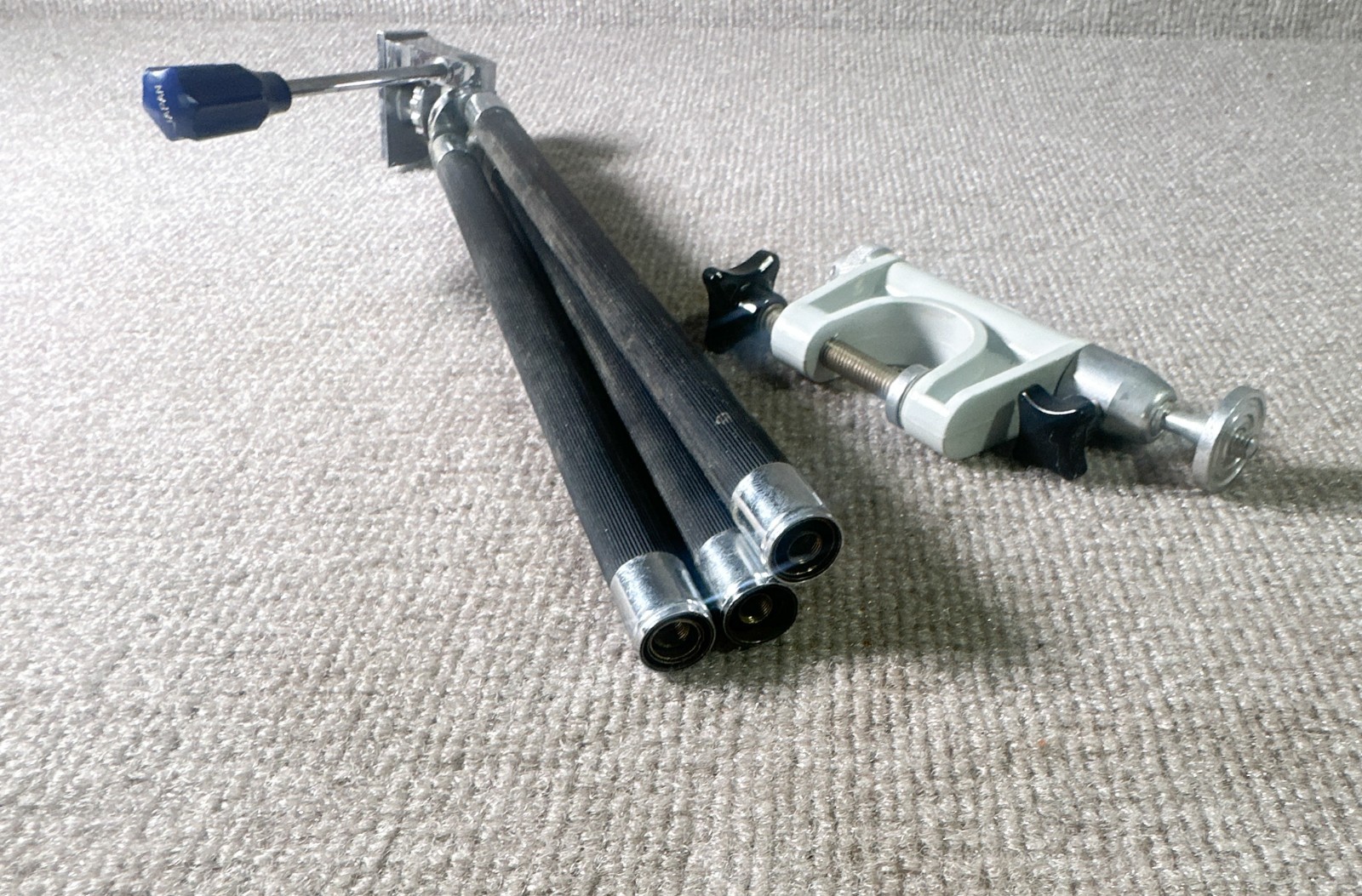Vintage Table Mini Tripod & Copy C Clamp Mount Set Pan Tilt Head Japan