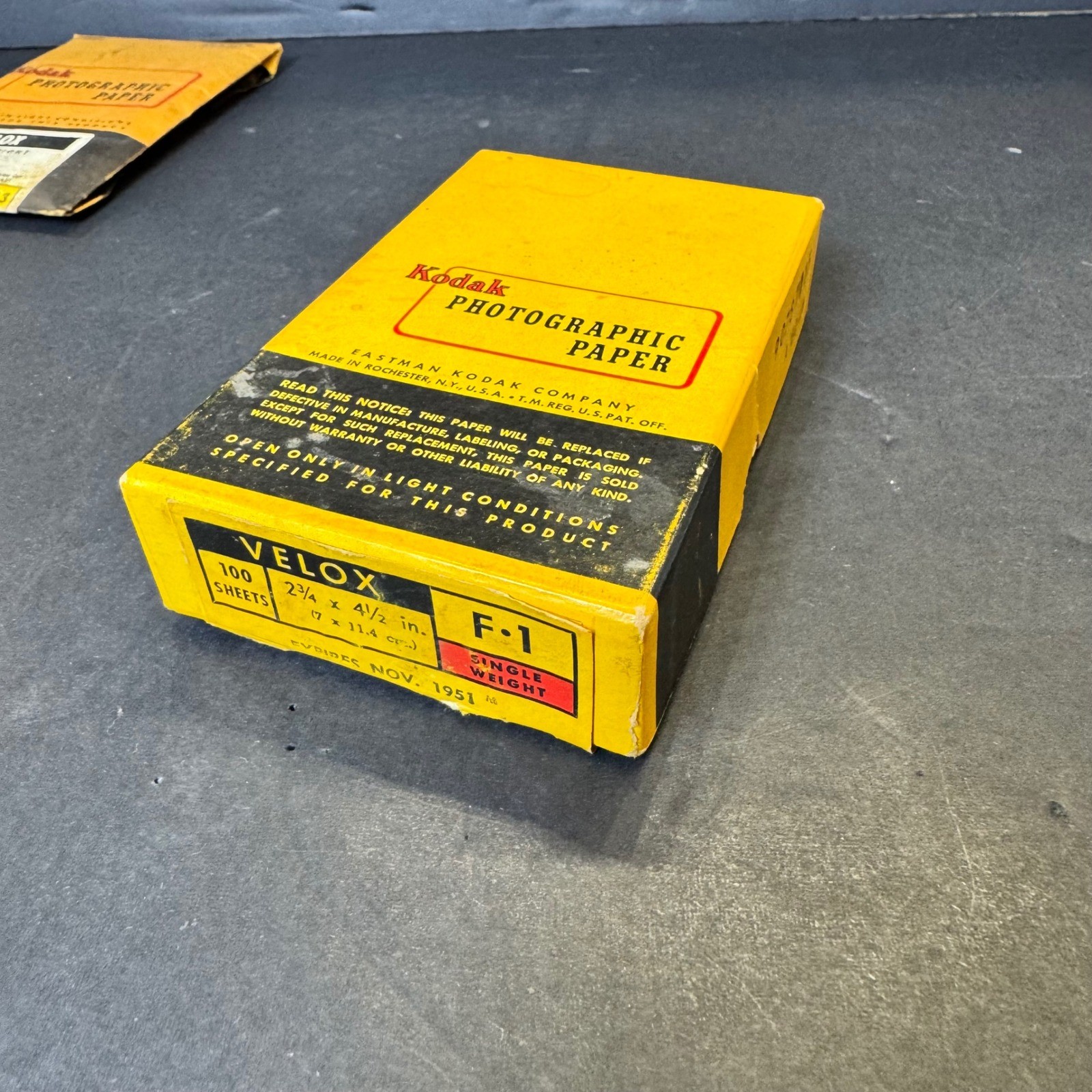 Vintage Kodak Velox Photographic Paper Lot 1950s Single Weight F-1 F-2 F-3 F-4
