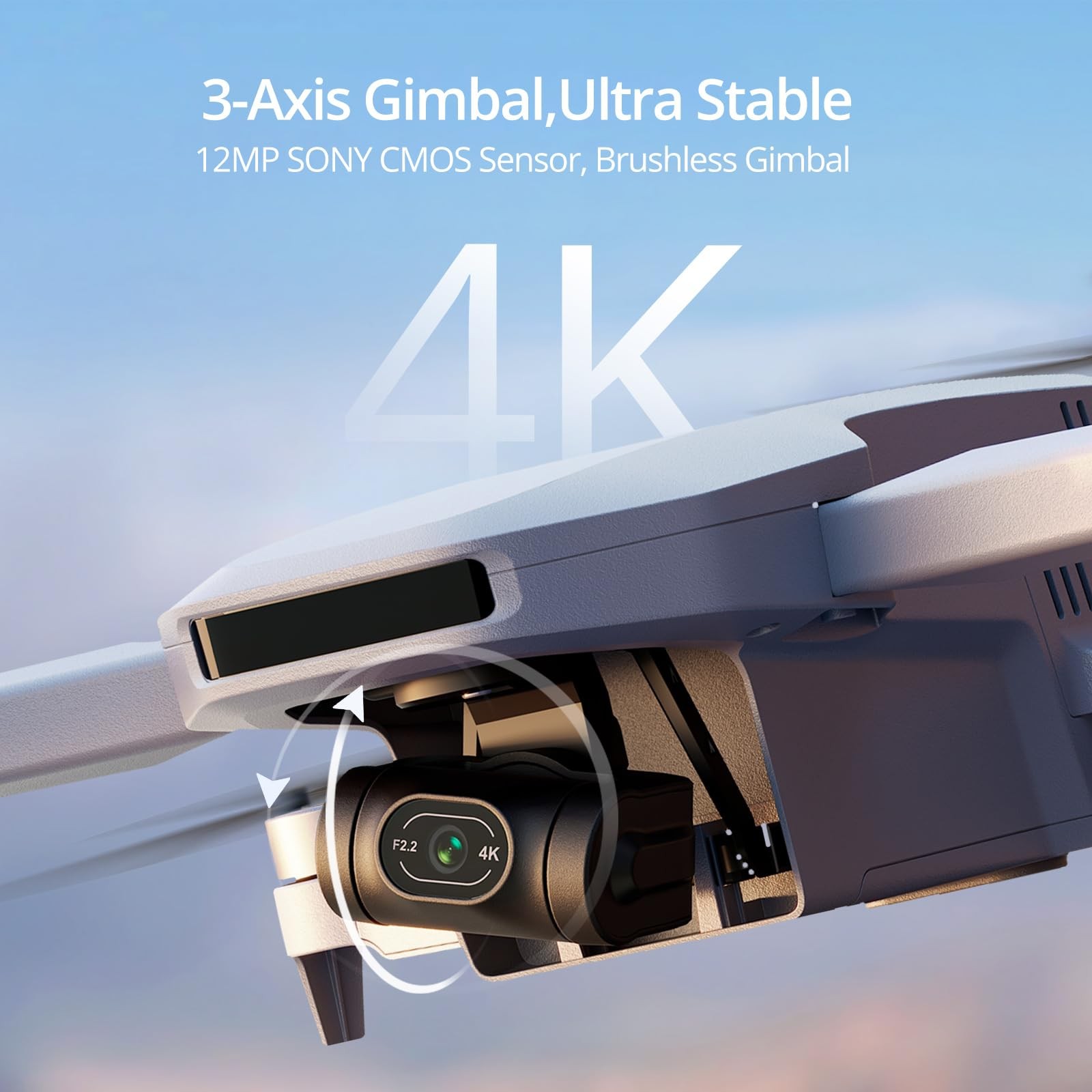 Potensic ATOM 3-Axis Gimbal 4K GPS Drone, Under 249g,