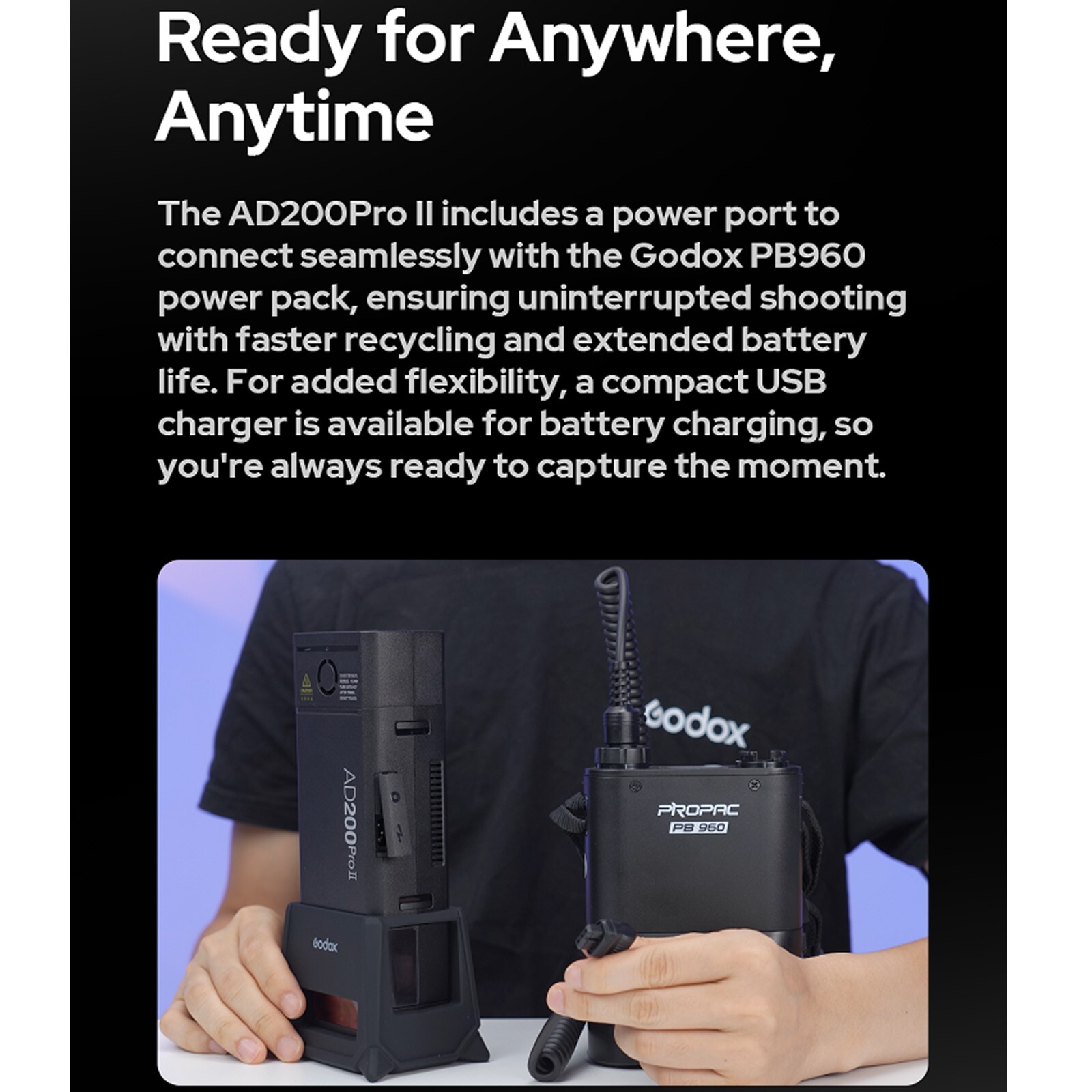 Godox AD200Pro II AD200ProII 2.4G TTL HSS Camera Pocket Flash Light Speedlite