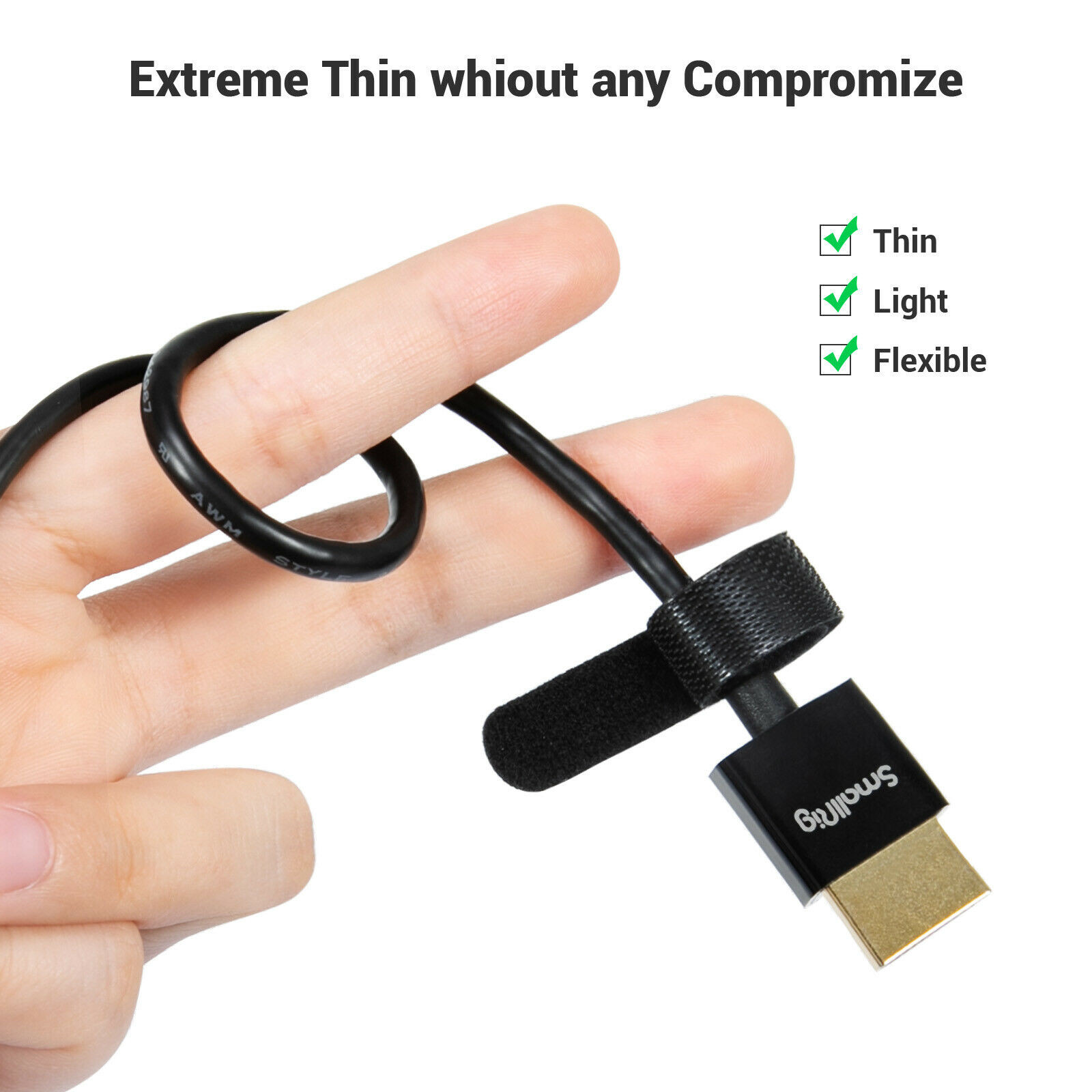 SmallRig Ultra-Slim HDMI Cable (13.8″)Supports Resolutions up to 4K UHD 60HZ