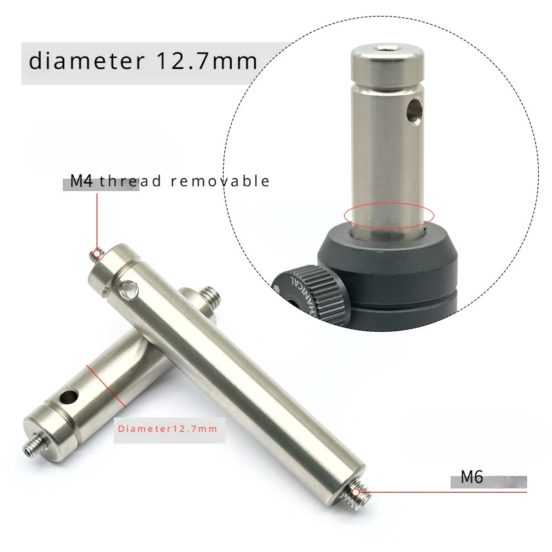 Dia.12.7mm Optical Post Support Rod Externally M4 and M6 Threaded Support Rod